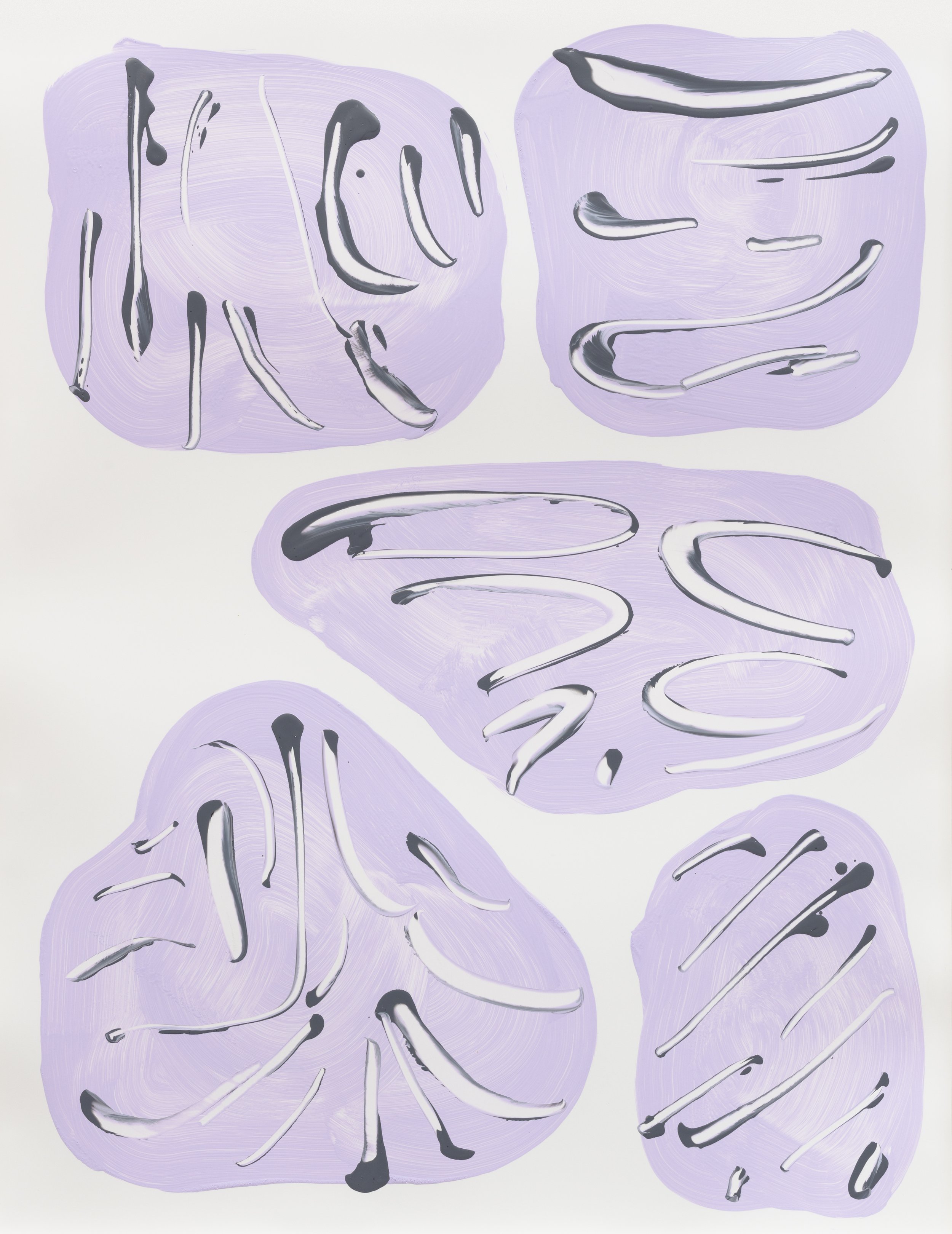 "Untitled", acrylic paint on synthetic paper, 20"X26", 2020, Photo: Lance Brewer