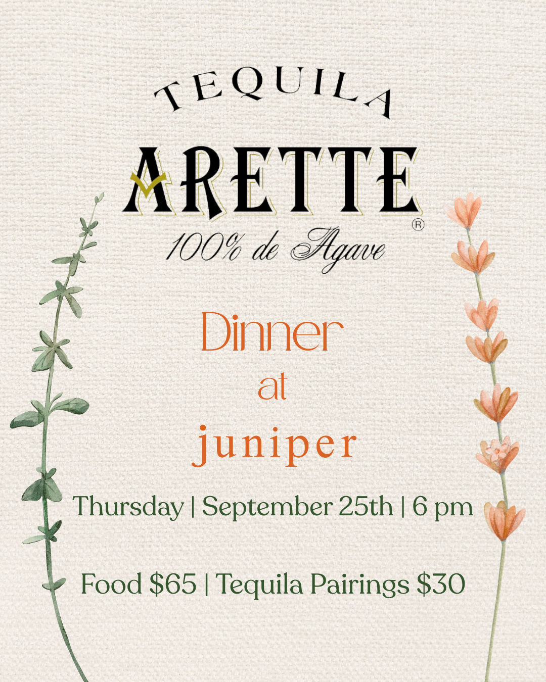 Arette Tequila Dinner