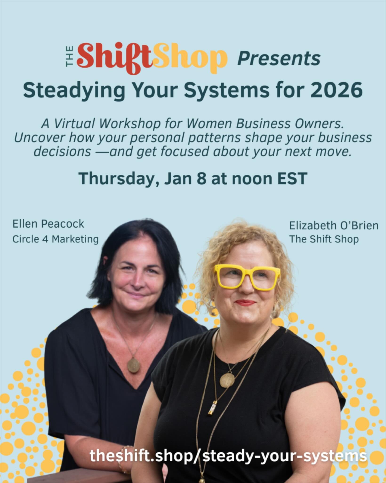 Most of us are running on patterns we did not choose and they quietly shape our decisions, our systems, and where our energy drains. This session helps you see those patterns clearly and shift them so you can step into 2026 with clarity and control.
