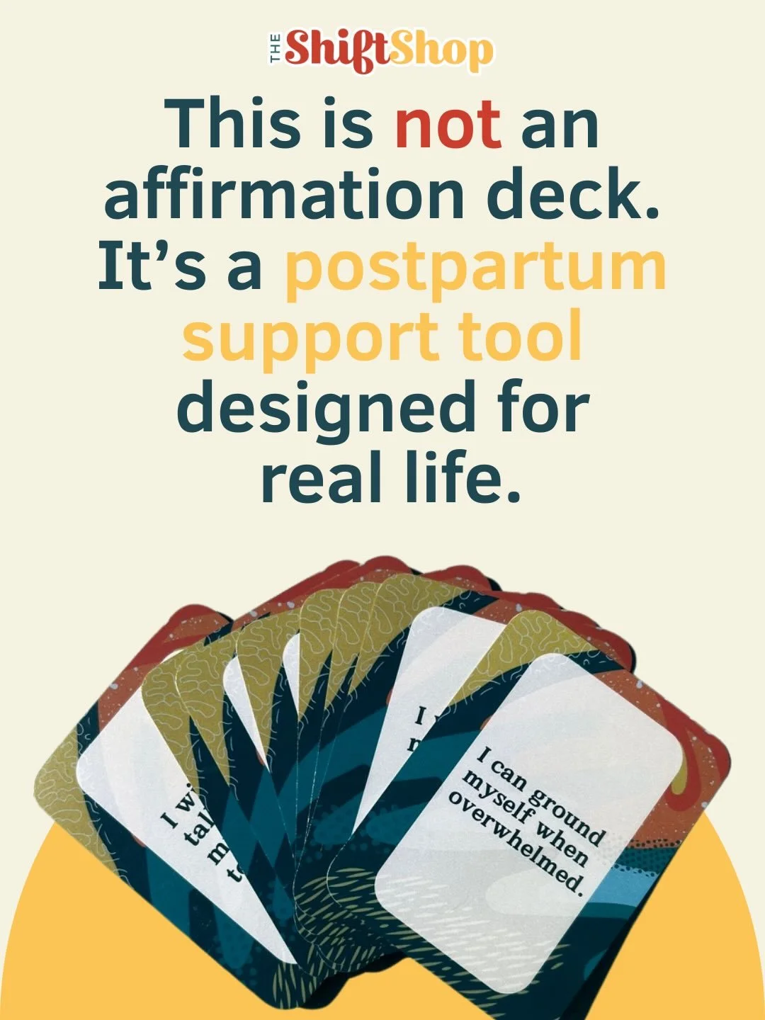Postpartum care too often focuses on the baby and forgets the person who is becoming someone new.
Centering YOU: Postpartum Edition is a bilingual, perinatal mental health therapists designed card deck created to support emotional regulation, self-tr
