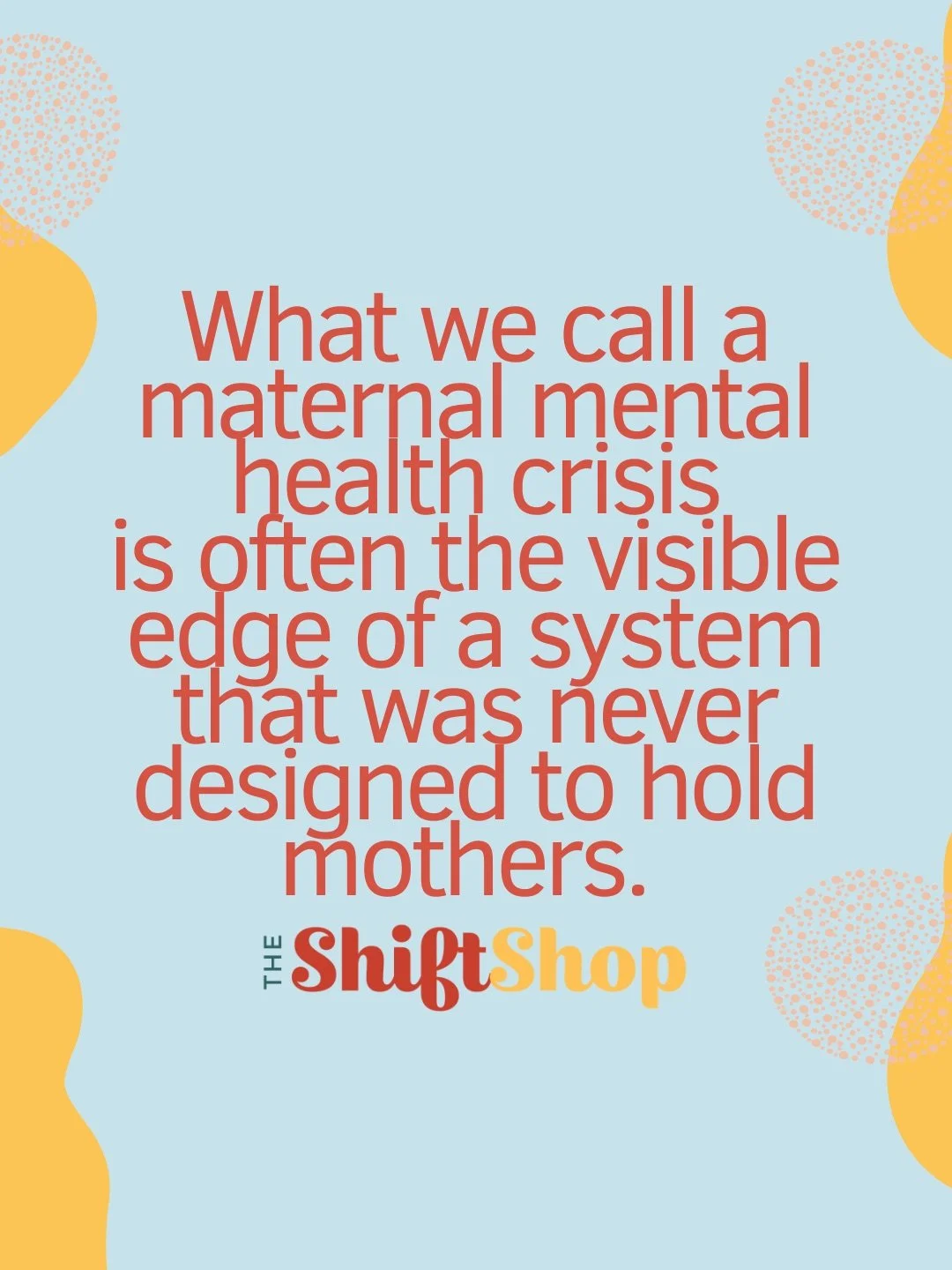 Paid leave reduces: perinatal mood and anxiety disorders, stress long-term mental health strain. And still it&rsquo;s not guaranteed in the U.S. So what happens? Women fill the gap. They return to work early. They push through recovery. They carry th