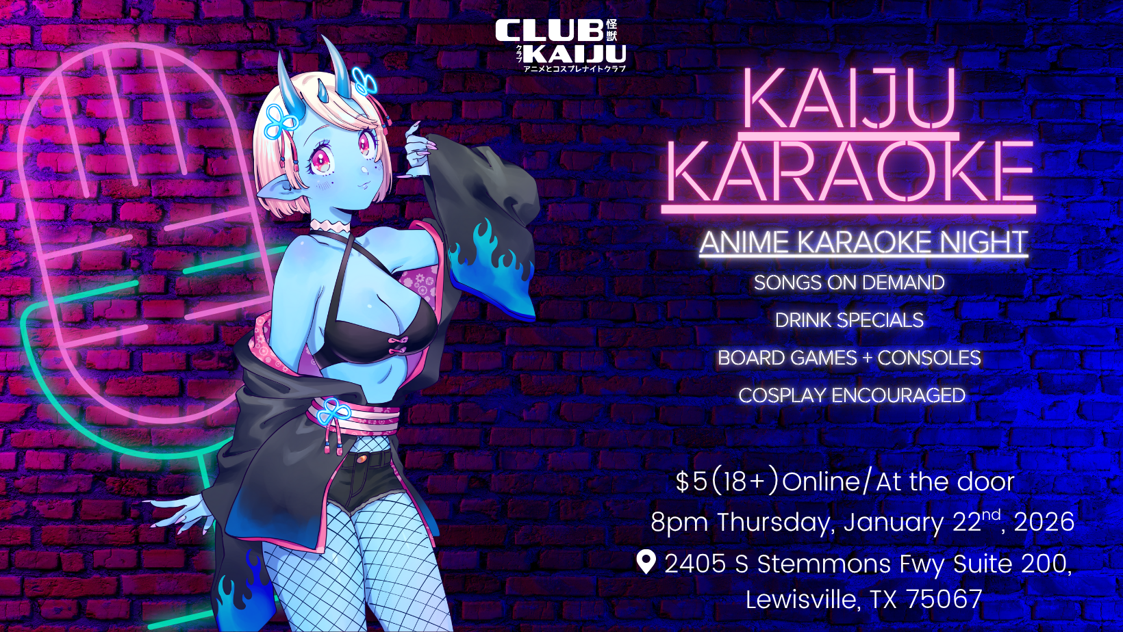 Kaiju Karaoke - Anime x Cosplay Karaoke Night(1.22)