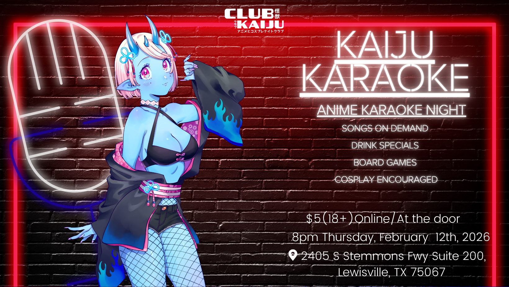 Kaiju Karaoke - Anime x Cosplay Karaoke Night(2.12) 