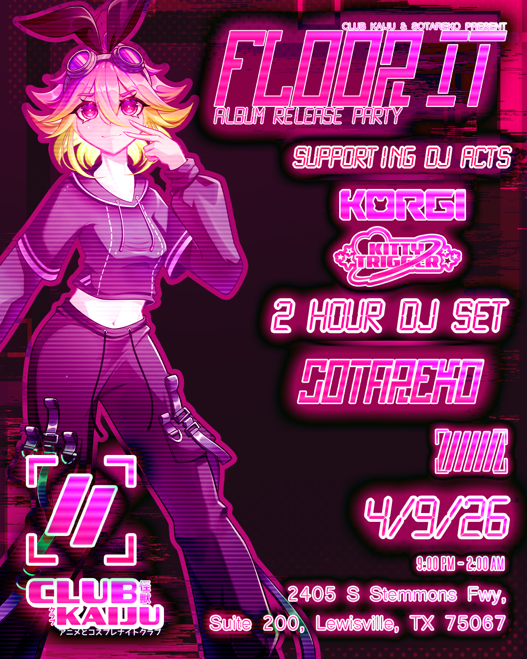 SOTAREKO “FLOOR IT” Album Release Party