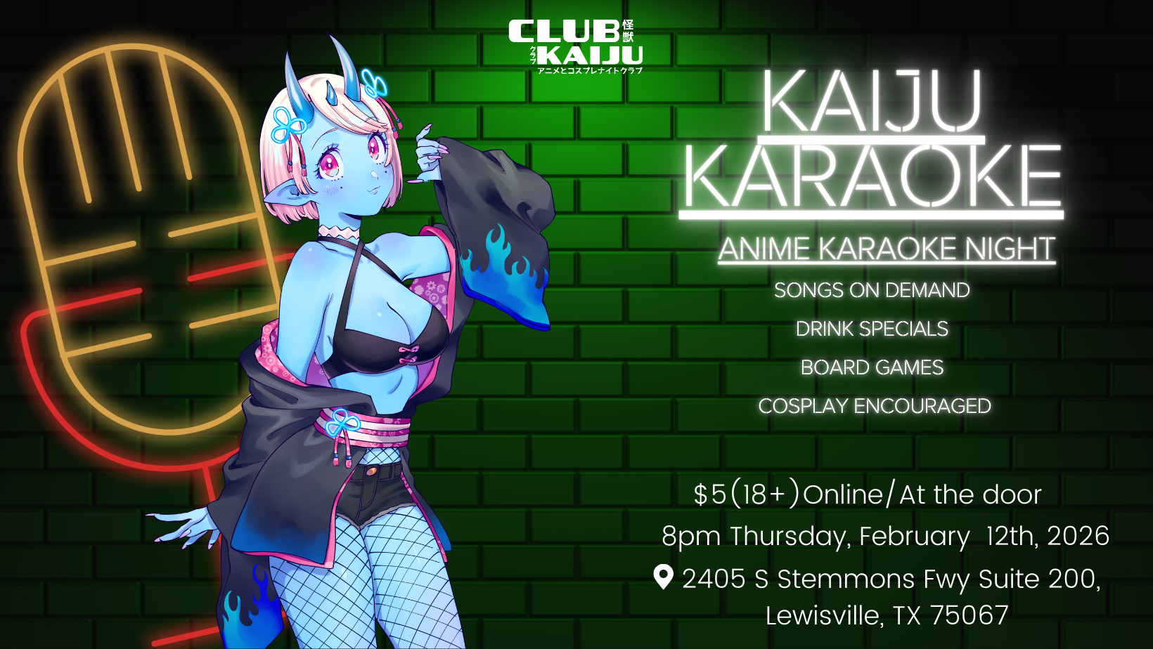 Kaiju Karaoke - Anime x Cosplay Karaoke Night(3.12)