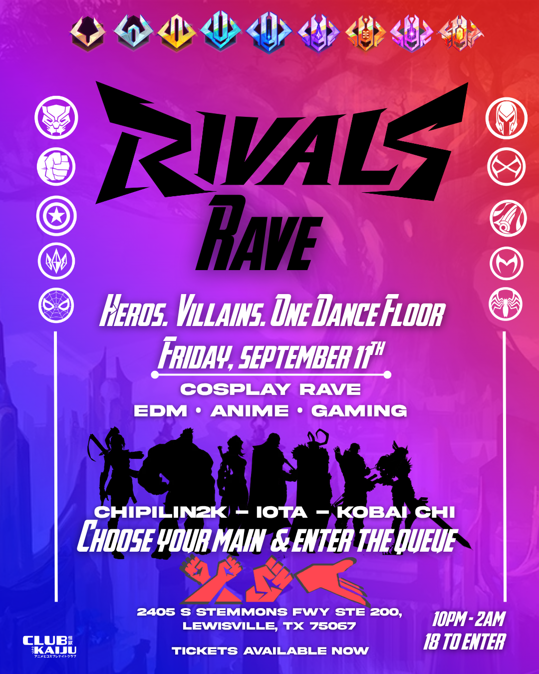 RIVALS RAVE 🌀 | A Superhero Gaming Rave (9.11)