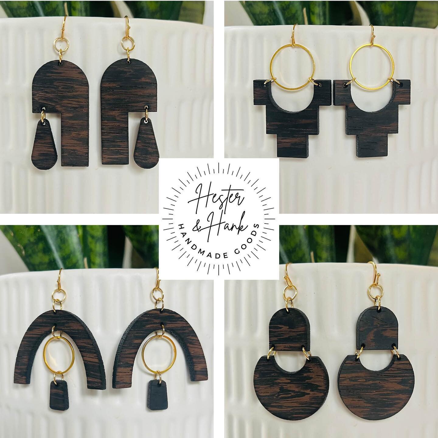 Hester &amp; Hank is open for business! Shop our latest styles online. 
.
.
.
#hesterandhank #jewelry #handmade jewelry #locallymadejewelry #santacruzjewelry #woodjewelry #sustainablejewelry #repurposedwood #ethicaljewelry #woodenjewelry #woodenearri