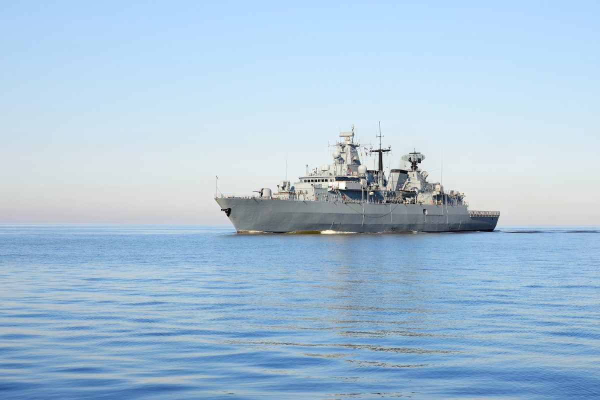 Marine vessel interior with calcium silicate thermal insulating board