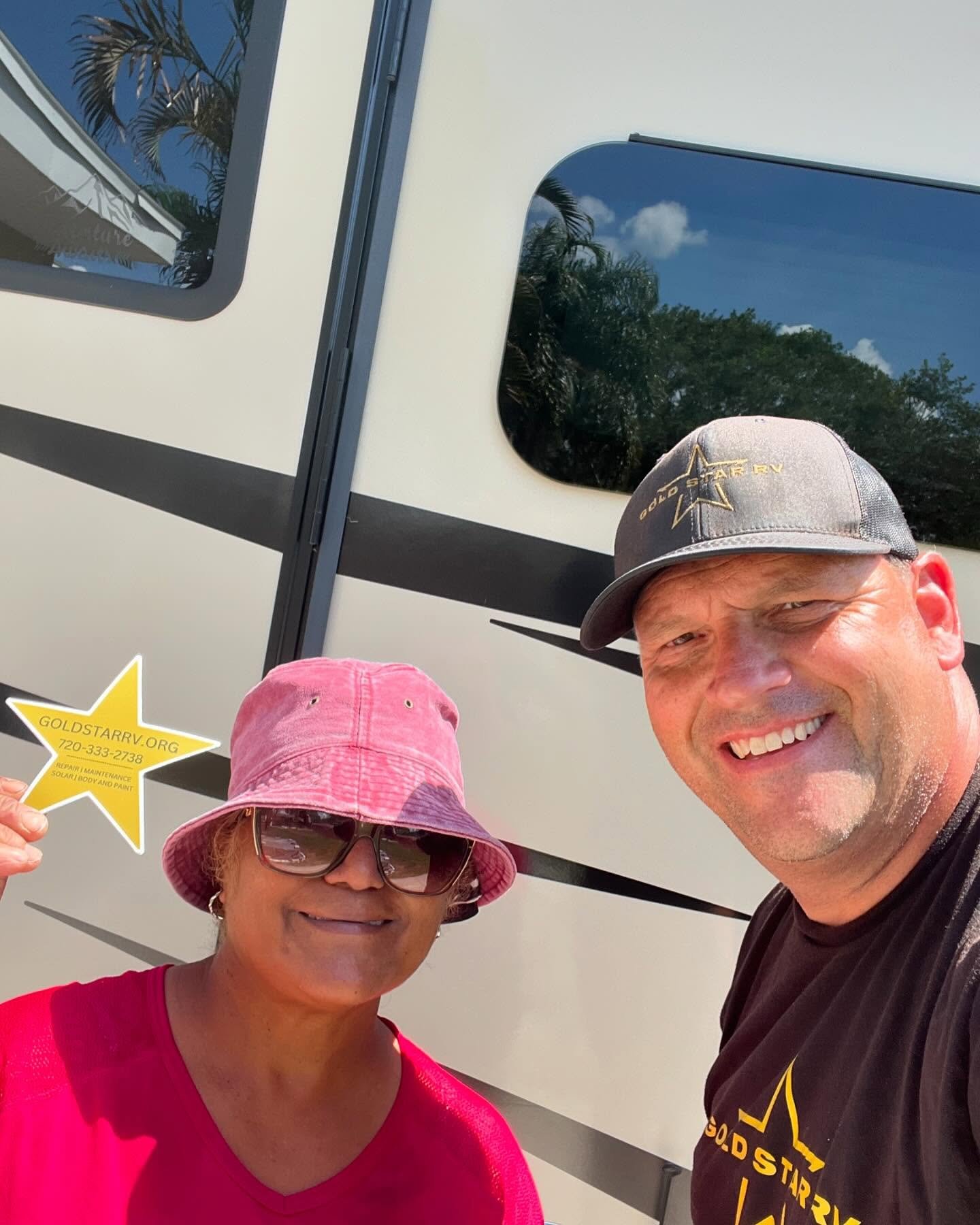 This is Tanima, and she is amazingly rebuilding her own house after a fire&hellip;.by herself. We had the pleasure of repairing a few items on her coach, that she is using as temporary residence. Thanks Tanima, hope to see you soon. #rvlife. #greatcu