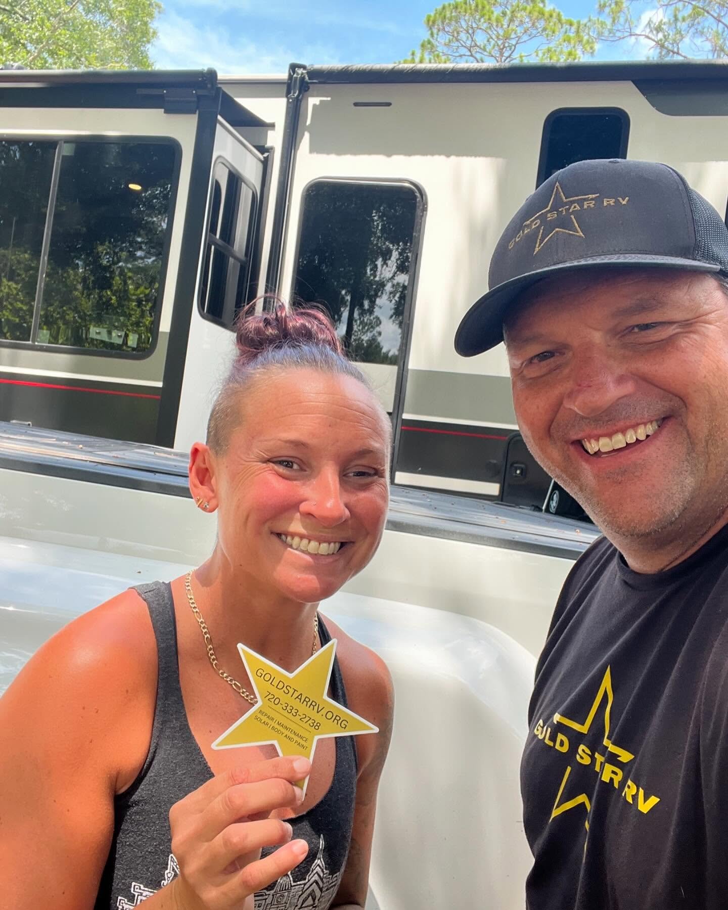 Jennifer had a couple warranty items that needed installed. We&rsquo;re always willing to work with manufacturers and extended warranties. Thank Jennifer. #rvlife #certifiedrvtech #alliancevalor