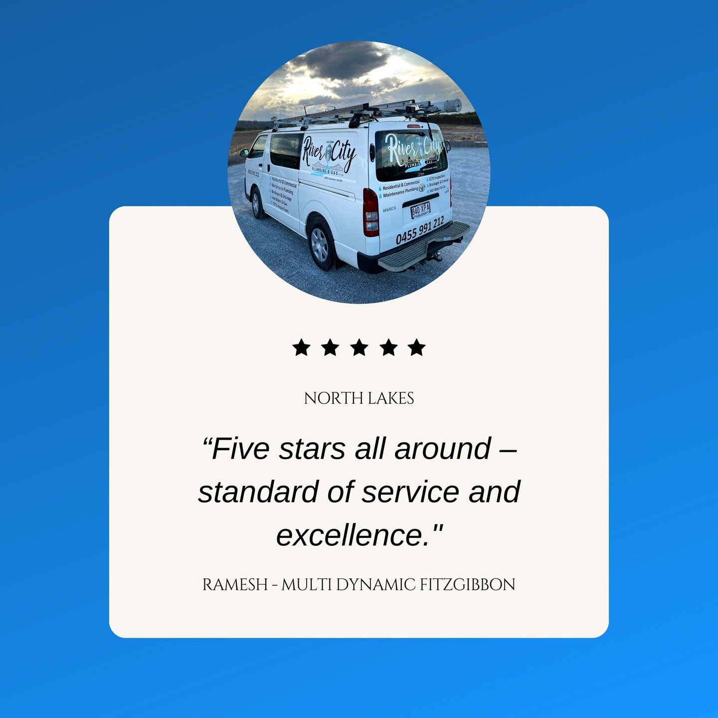 🌟 Another wonderful (and incredibly appreciated!) review! Thanks, Ramesh!

#aussietradies #rivercityplumbingandgas #brisbaneplumbers #northlakesplumber #brisbaneplumber #greaterbrisbane #plumber #tradies #supportlocal #familyownedbusiness