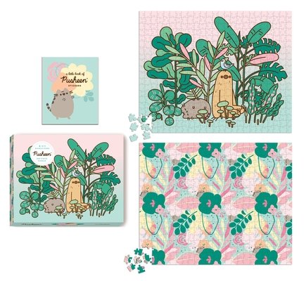 This irresistible double-sided, 500-piece Pusheen puzzle features a plant-themed scene on one side and a mesmerizing pattern on the other.