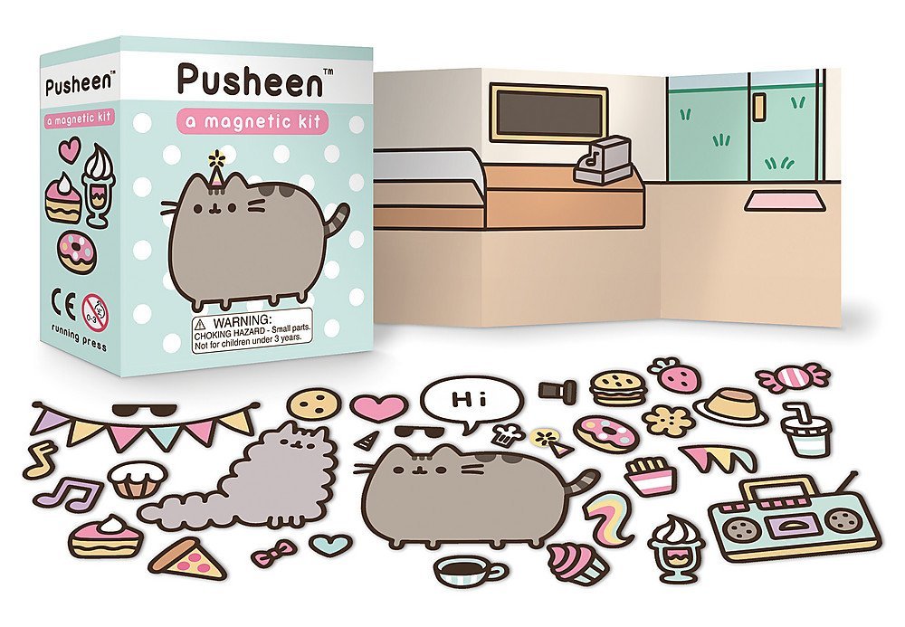 Bring the naughty, adorable, and pleasantly plump Pusheen to your fridge (her favorite hangout) or office.