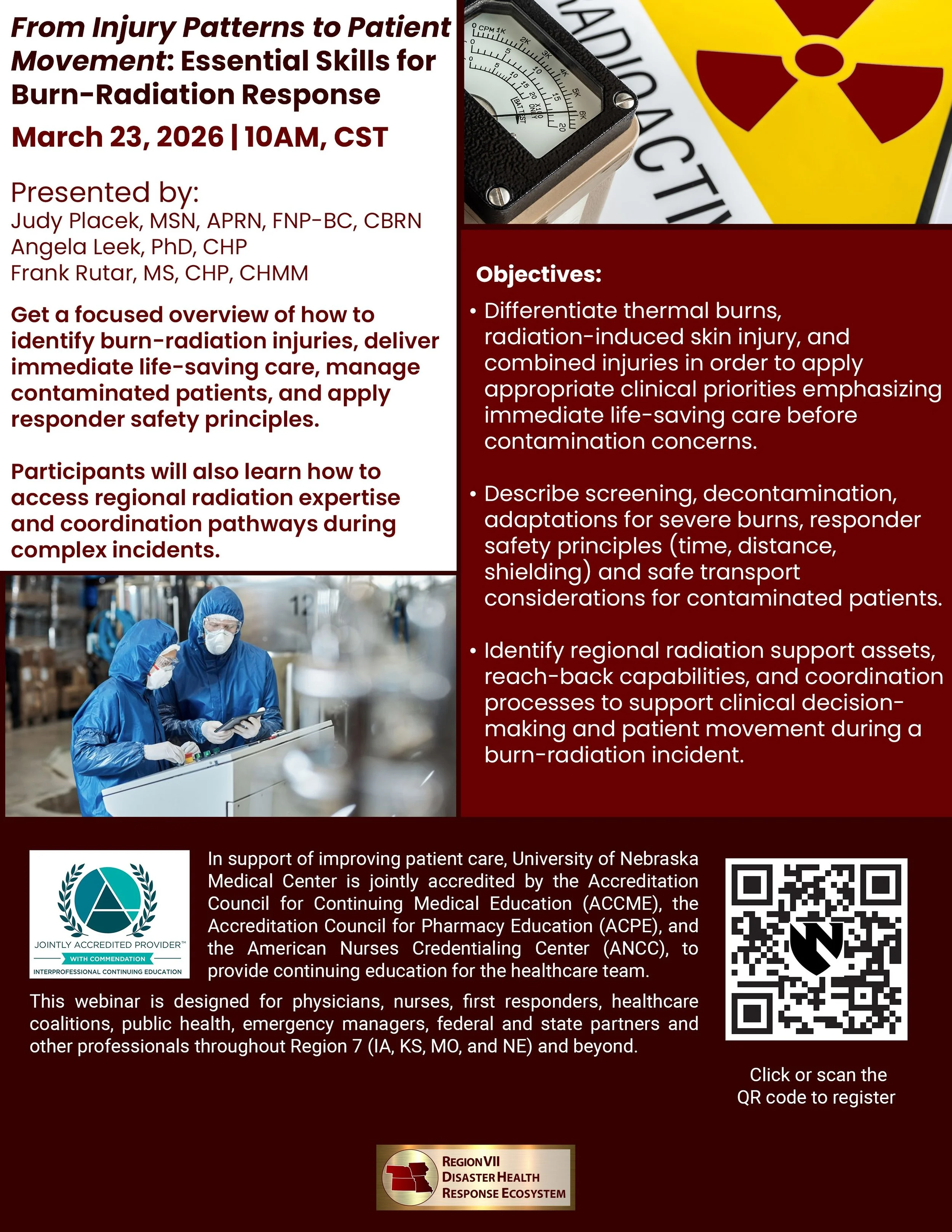 Flyer of event with date, description, and objectives