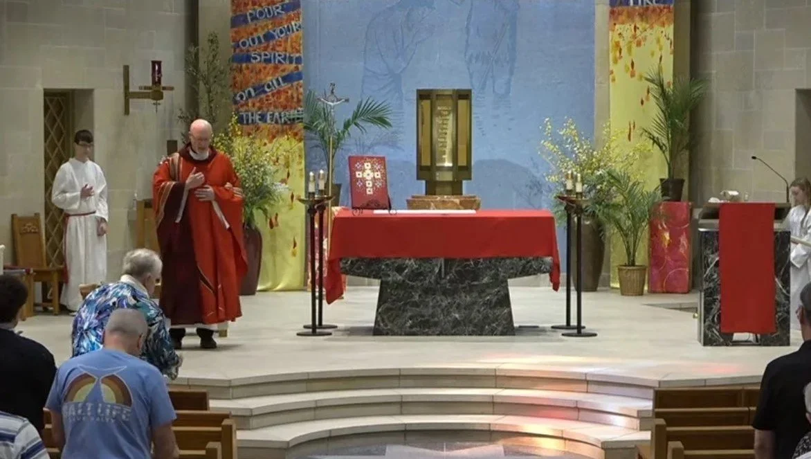Pentecost banners (2025) | St. John the Baptist, Mankato, MN 