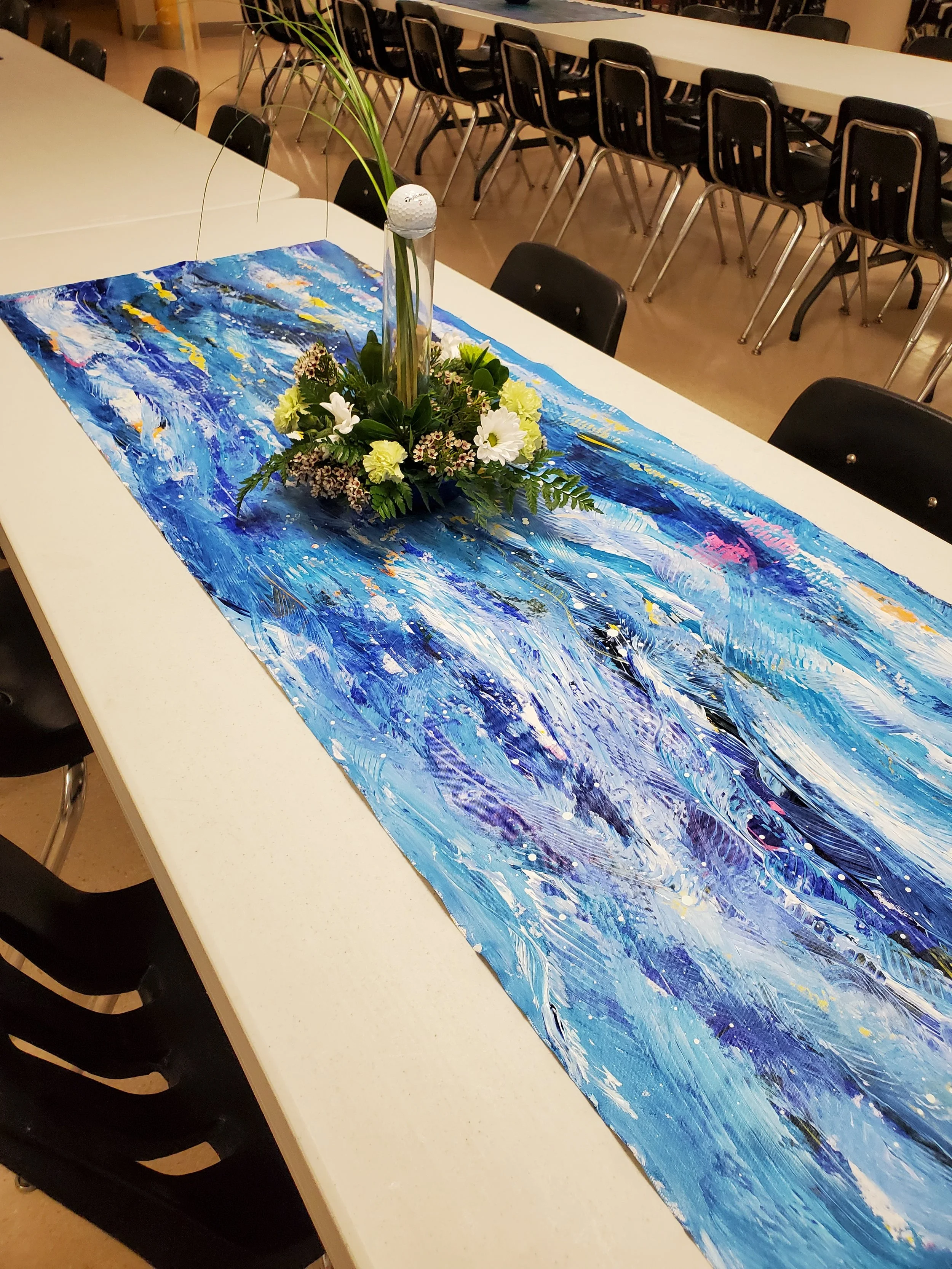 Tabletop art runner (2025) | St. John the Baptist | Mankato, MN