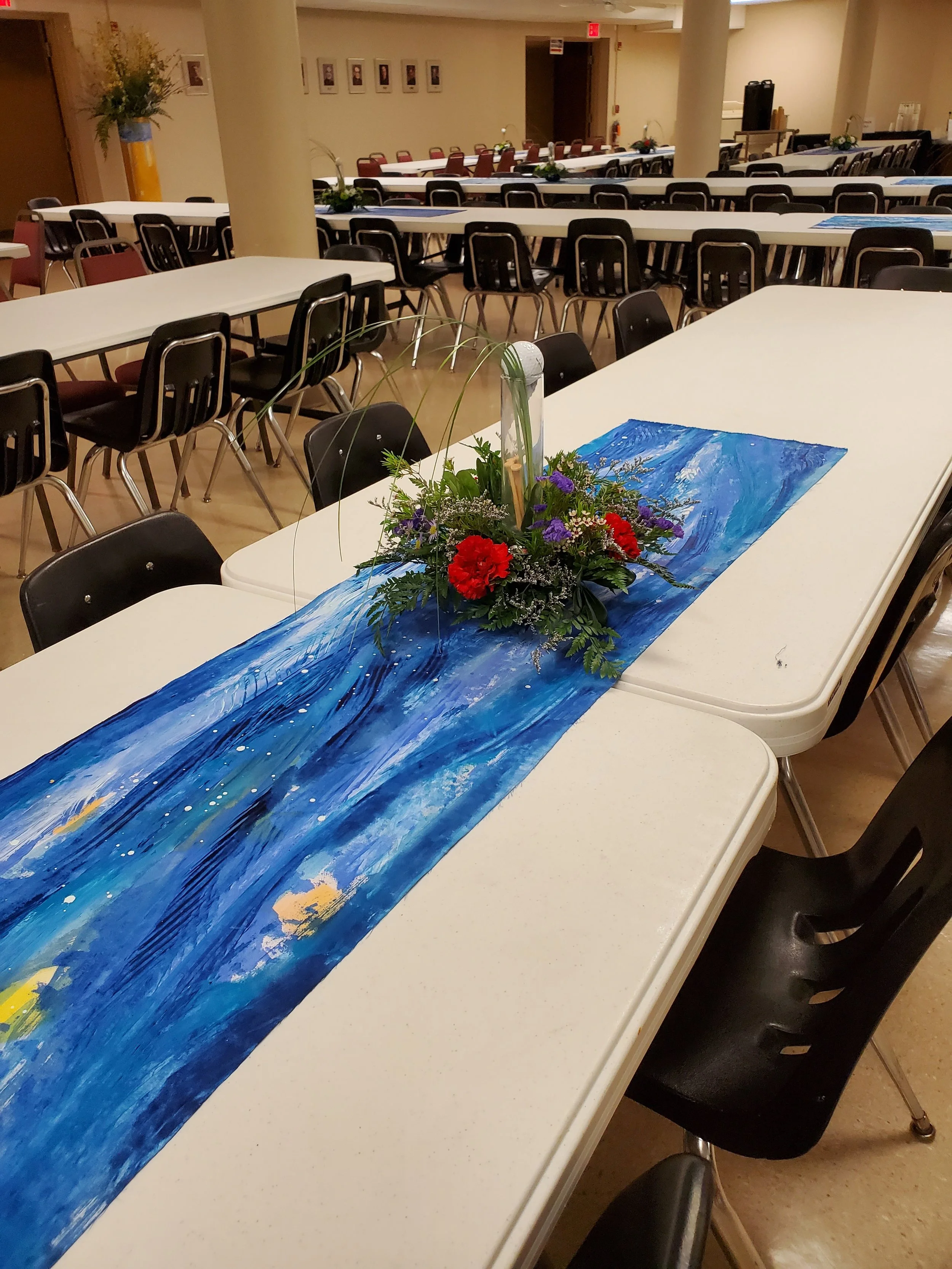 Tabletop art runner (2025) | St. John the Baptist | Mankato, MN