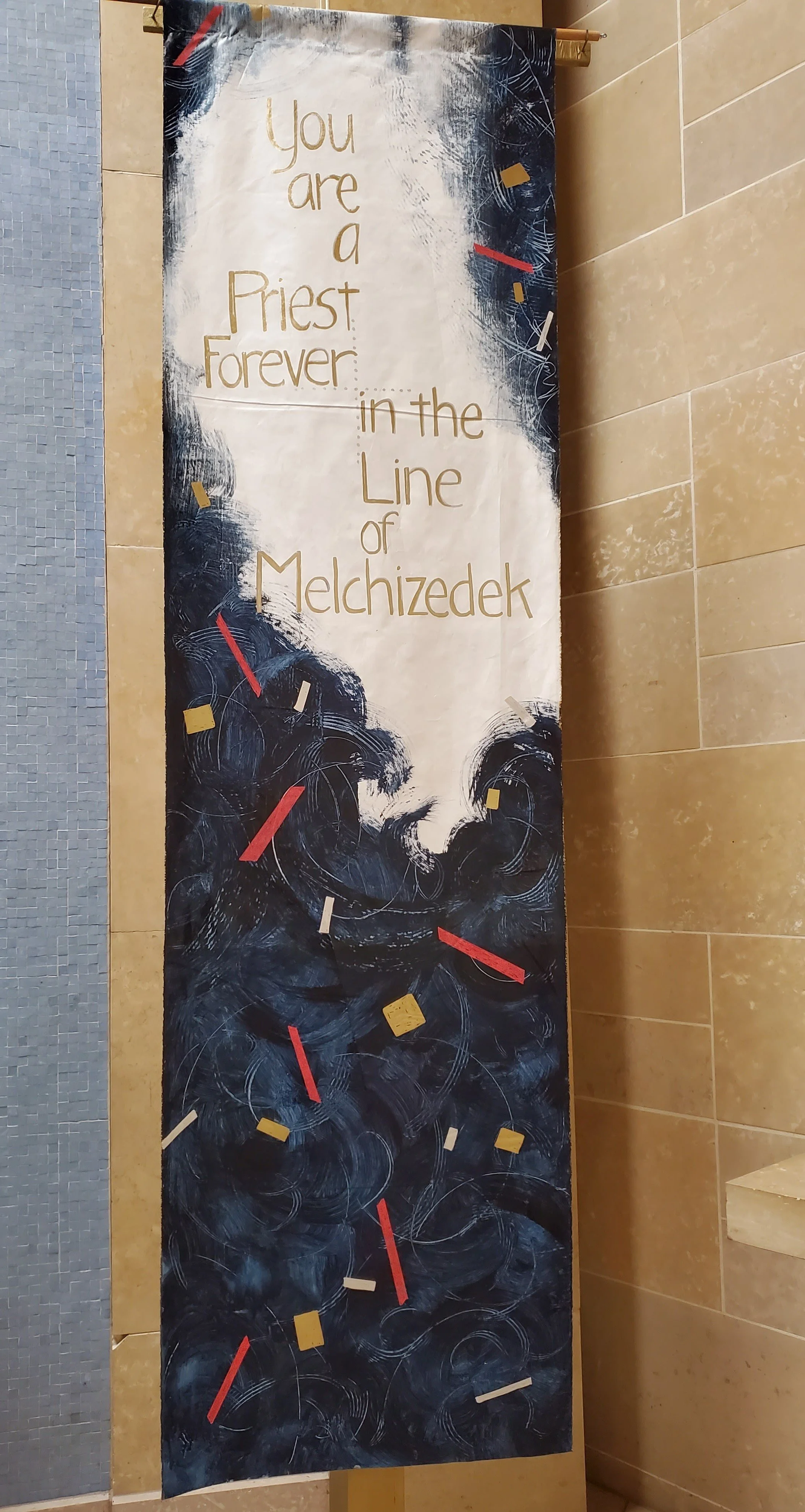 Processional banner (2025) | St. John the Baptist | Mankato, MN