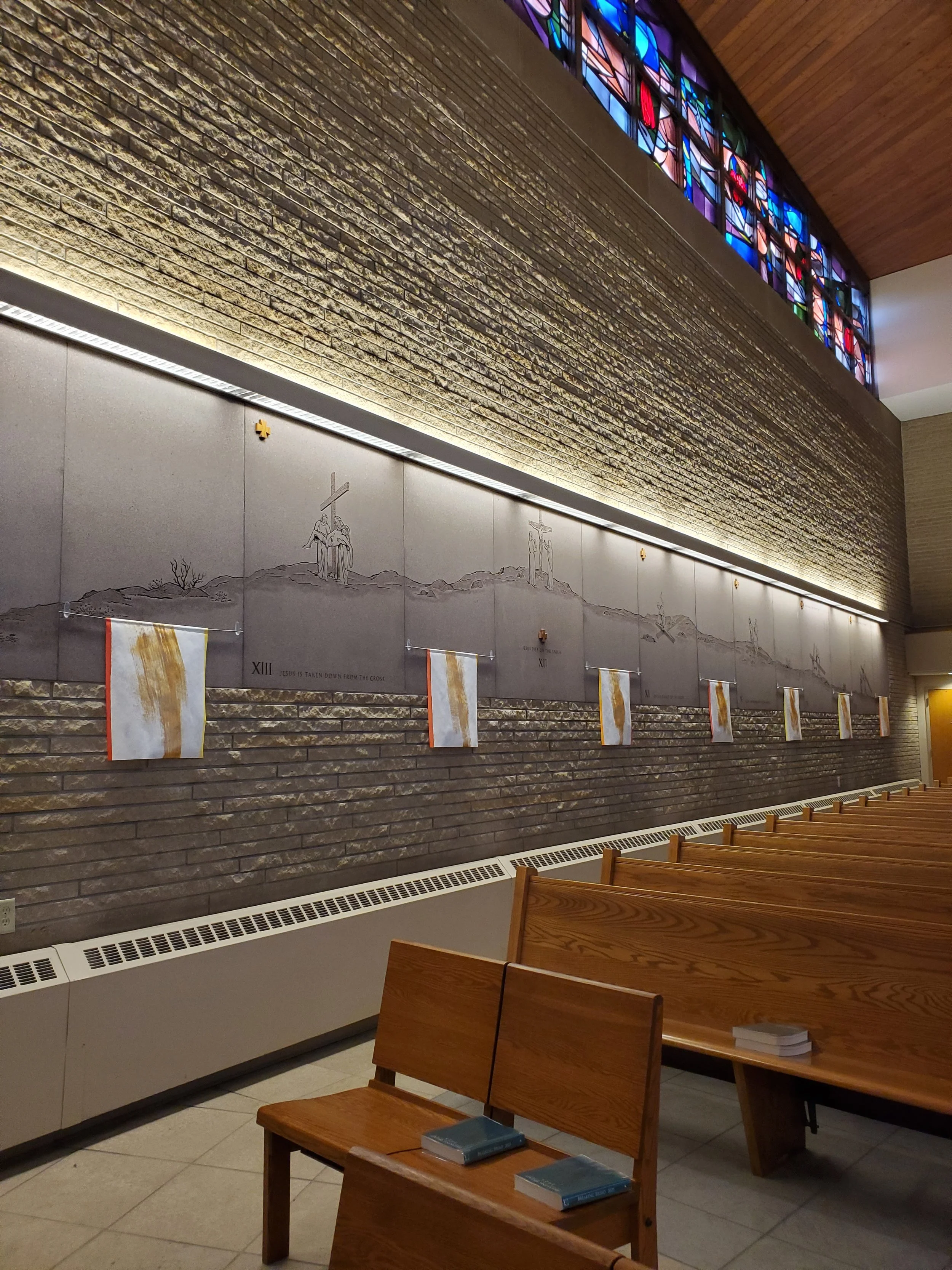 Easter stations of the cross installation (2025) | St. John the Baptist | Mankato, MN