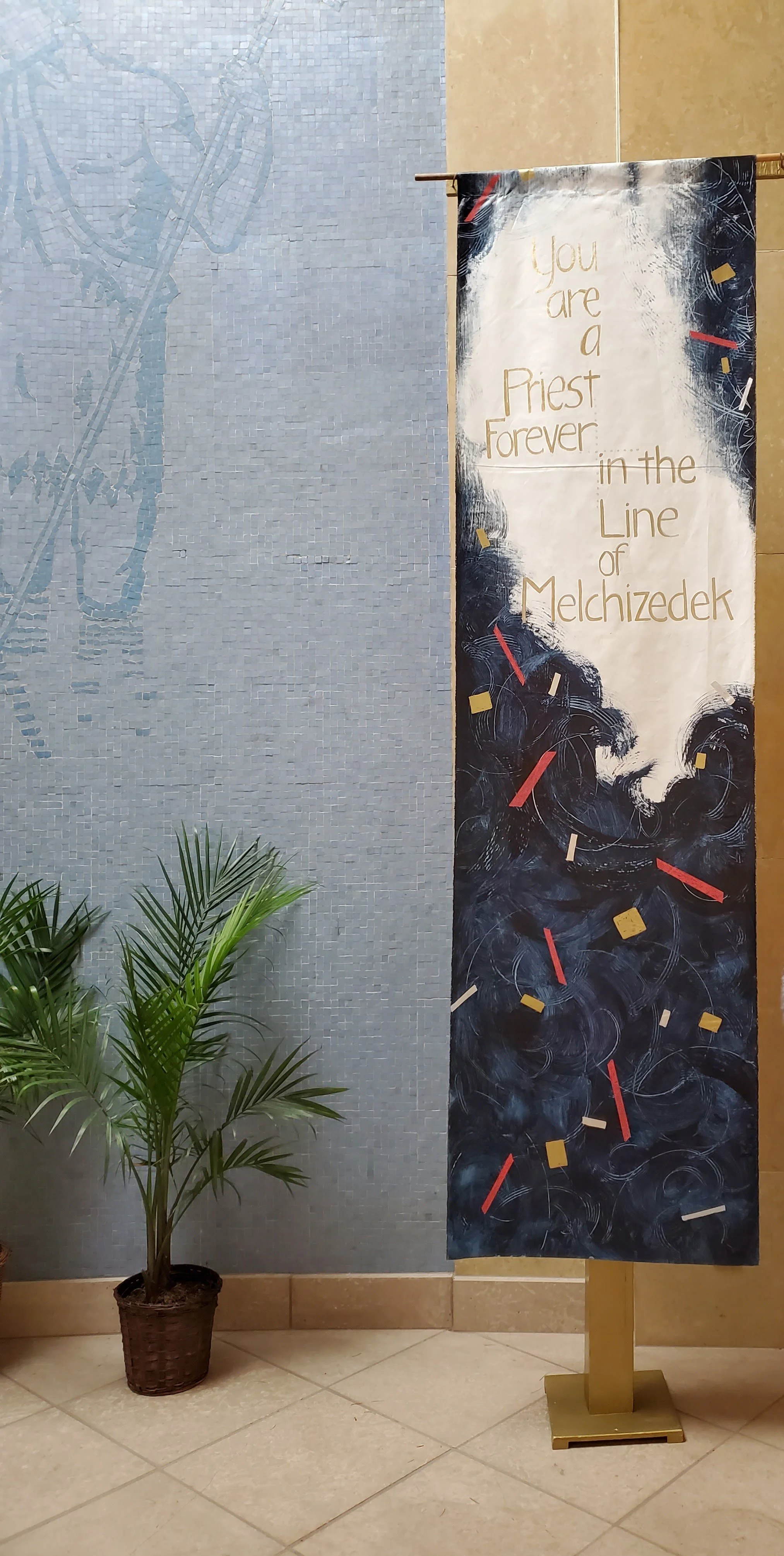 Processional banner (2025) | St. John the Baptist | Mankato, MN