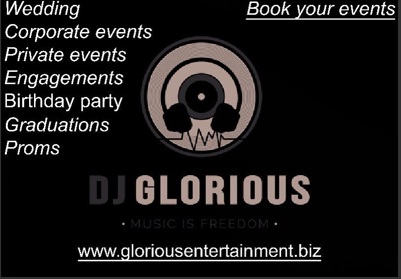 Congrats to all who got engaged and to those who are hosting an event! Dj Glorious with Glorious Entertainment is here to help you make your event a memorable one! With licensed music and professional equipments and a special delivery of all genres! 