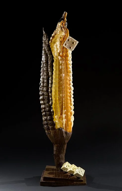 Three Sisters
Blown Glass and Cast Bronze
50” H x 13”W x 13”D
2014