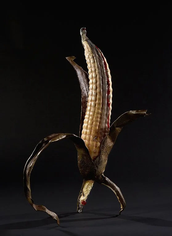 Broken Leaf
Blown Glass, Cast Bronze
30”H x 19”W x 14”D
2013