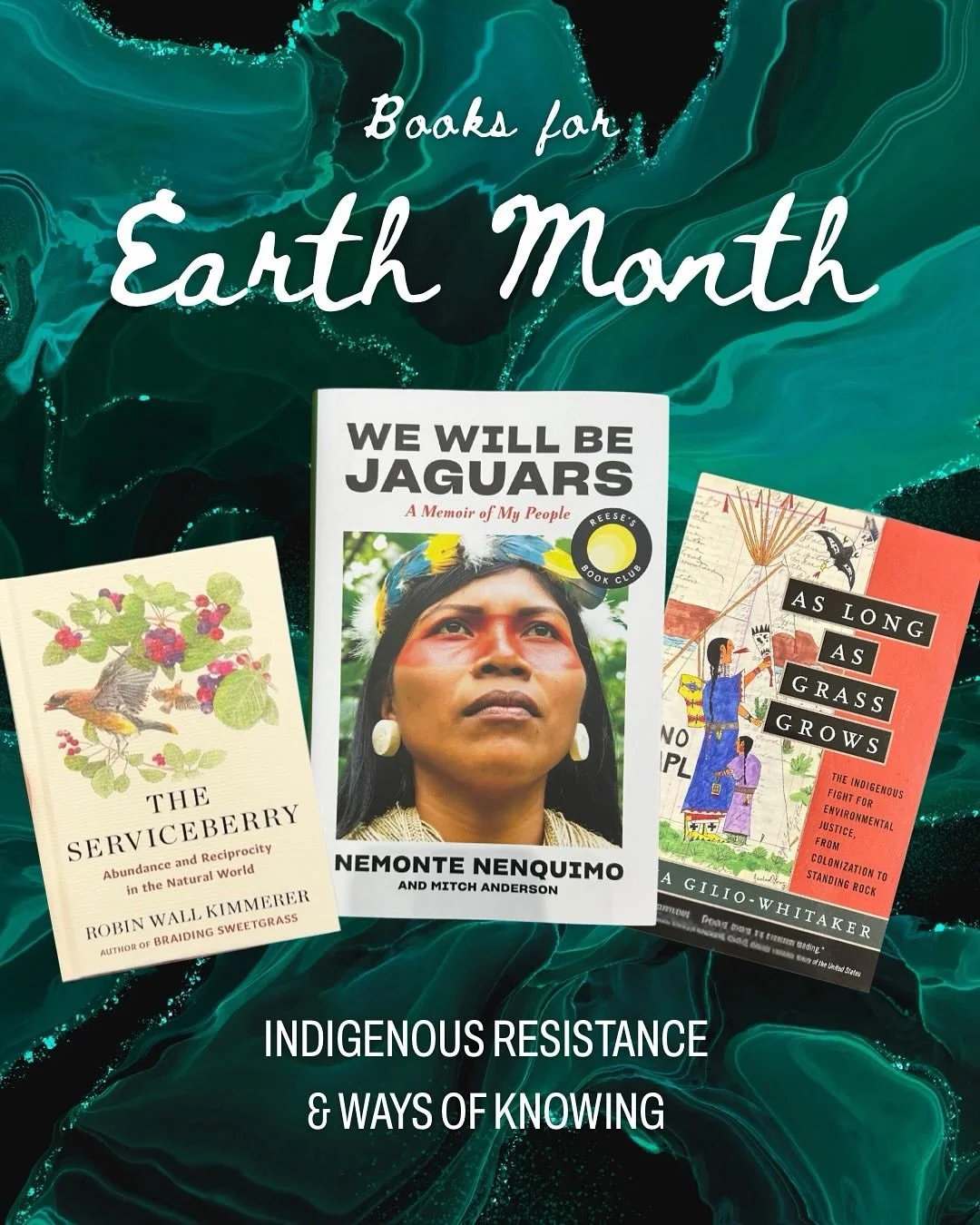 NDN GIRLS BOOK CLUB EARTH MONTH RECS x Kianna🦋✨🦋✨ &bull; @kianna_pete Resistance is the way Indigenous peoples have protected Mother Earth. Here are some starters to learn why &amp; how this happens 📚✨

What are some of your book recs? Let us know