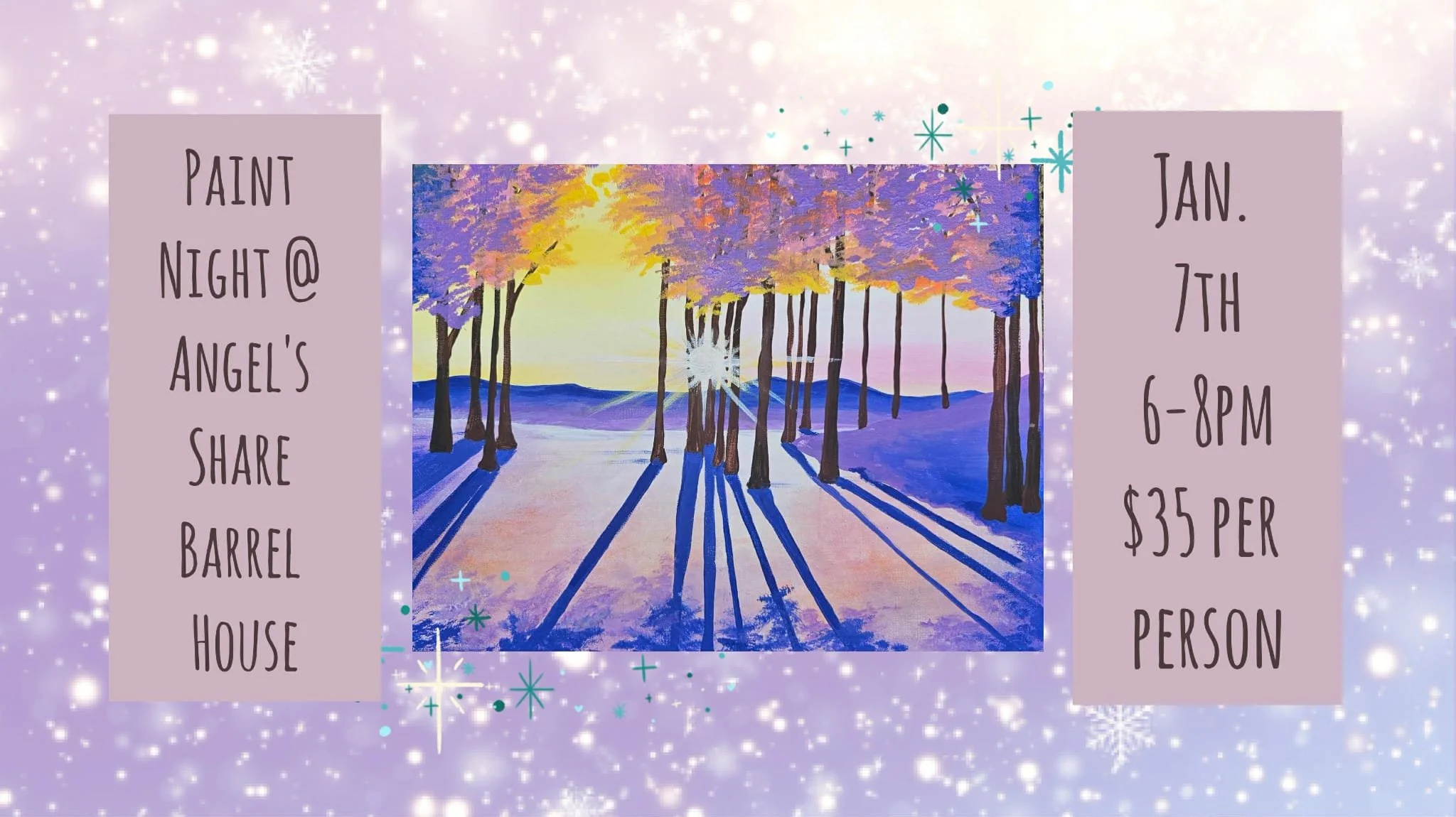Winter Paint Night at Angel's Share Barrel House