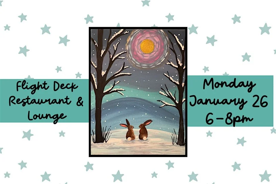 January Paint &amp; Sip at Flight Deck Restaurant &amp; Lounge