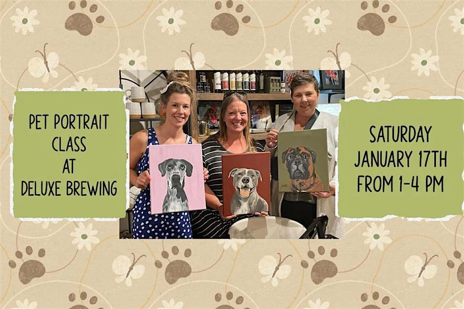 Paint Your Pet Class at Deluxe Brewing in Albany, OR
