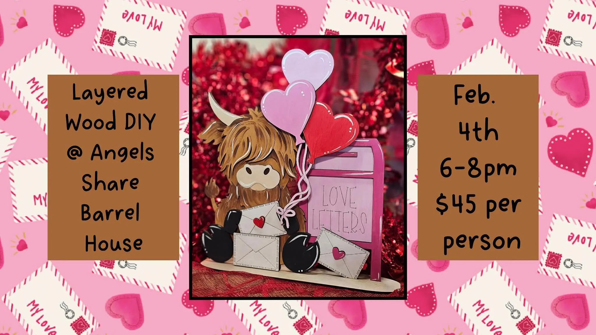 Highland Cow DIY at Angel's Share Barrel House