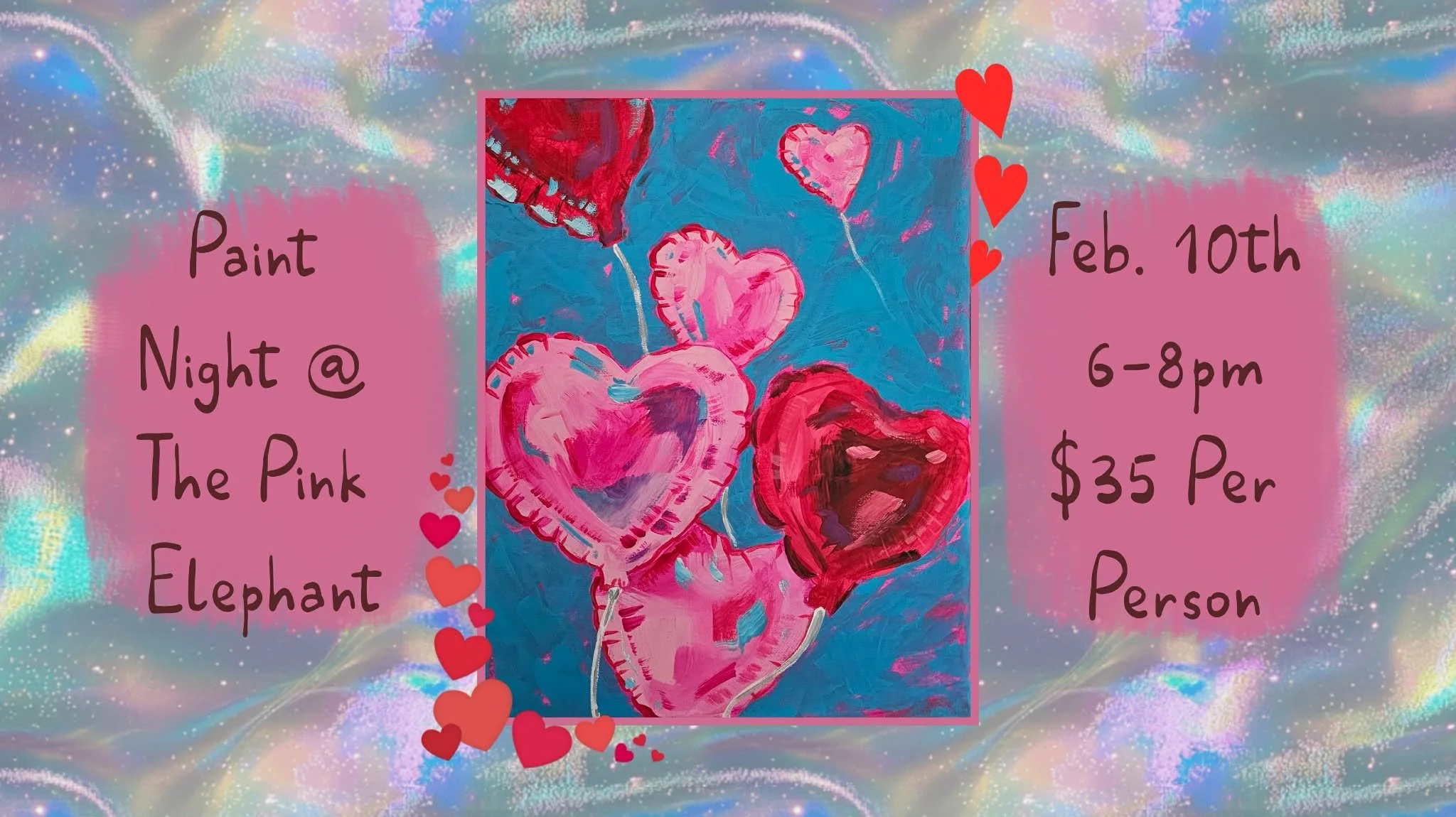 Valentines Day Paint Night at The Pink Elephant