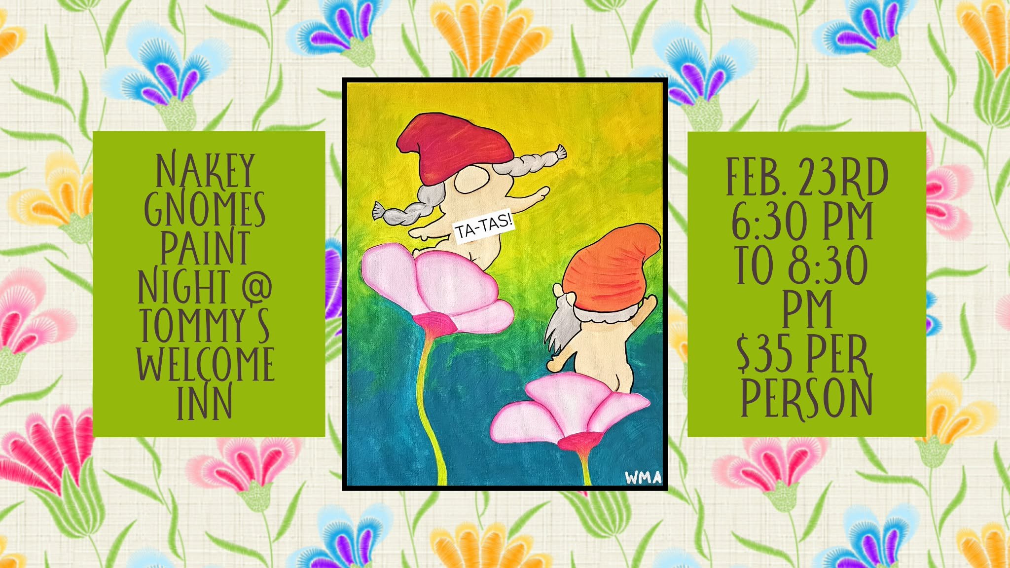 Nakey Gnome Paint Night at Tommy's Welcome Inn in Jefferson