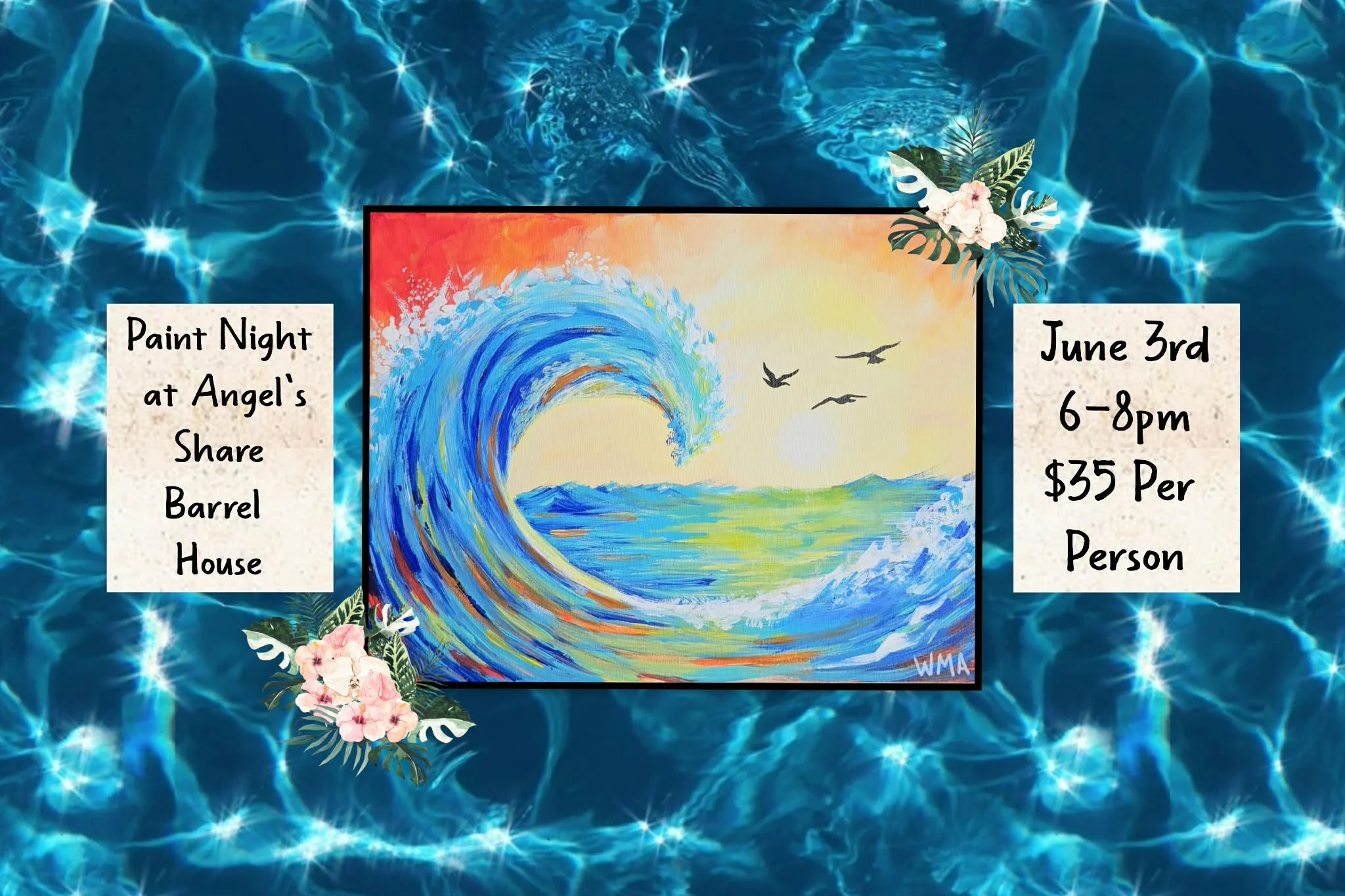 June Paint Night at Angel's Share Barrel House
