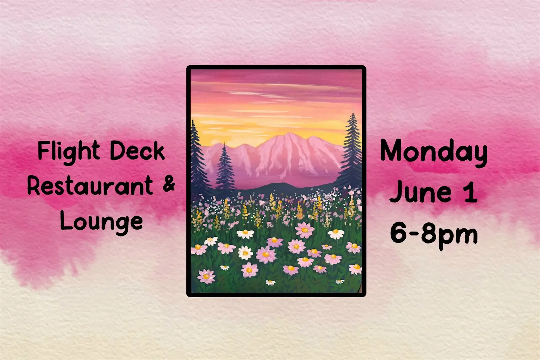 Paint &amp; Sip at Flight Deck Restaurant &amp; Lounge