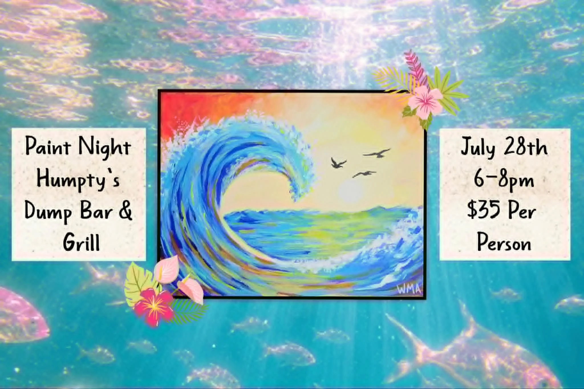 Paint Night at Humpty's Dump Bar &amp; Grill in Albany