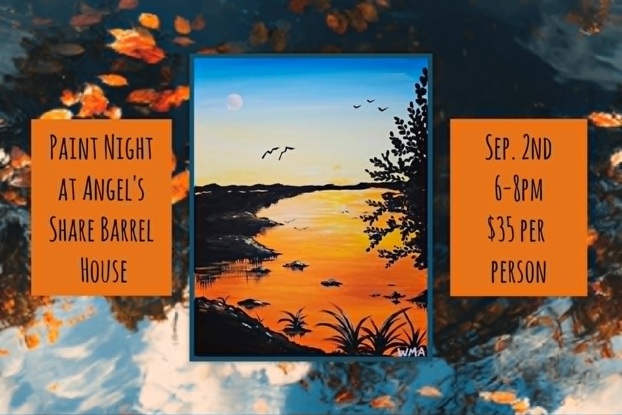 Paint Night at Angel's Share Barrel House
