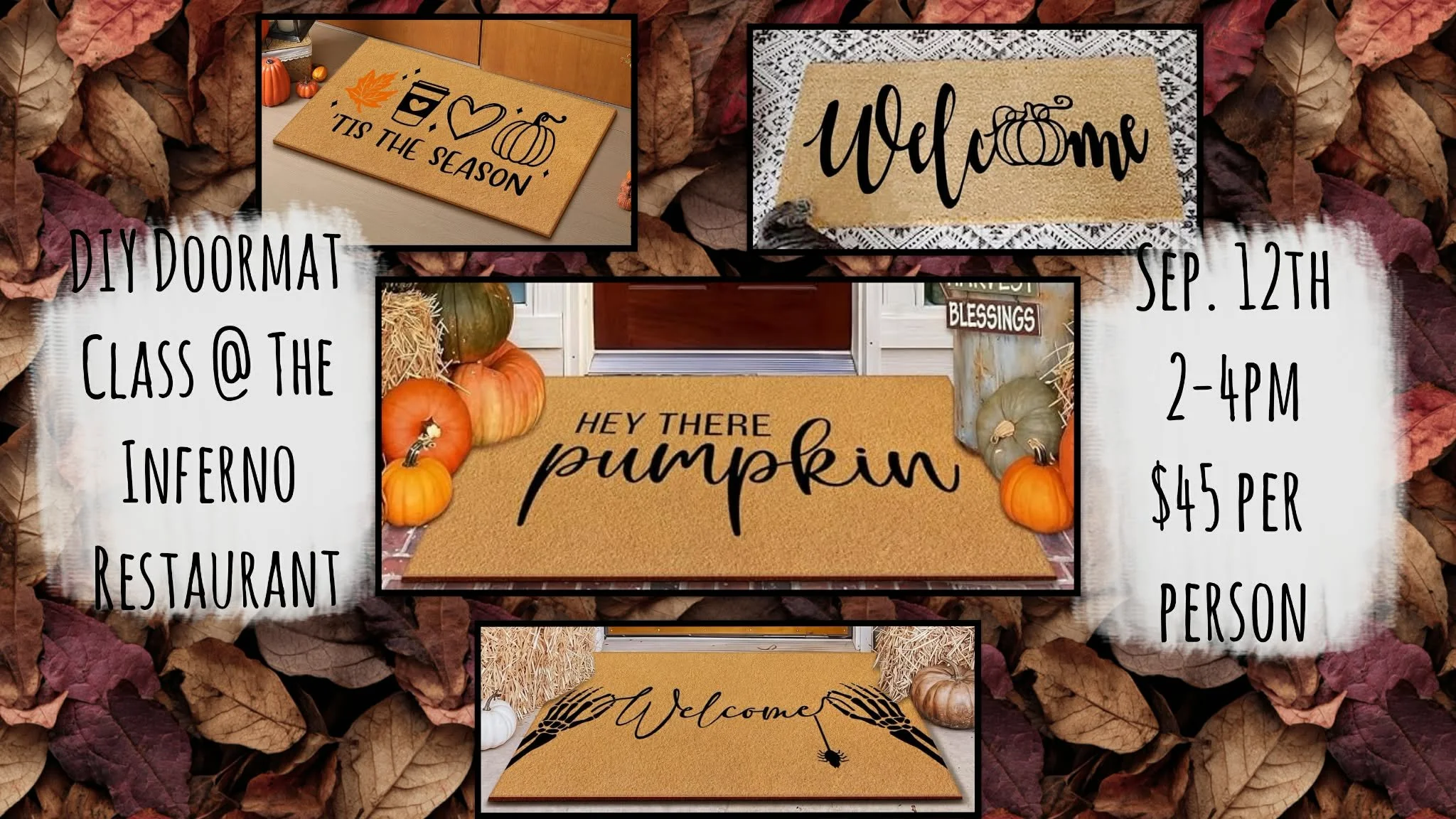 Fall Doormat DIY at The Inferno Restaurant