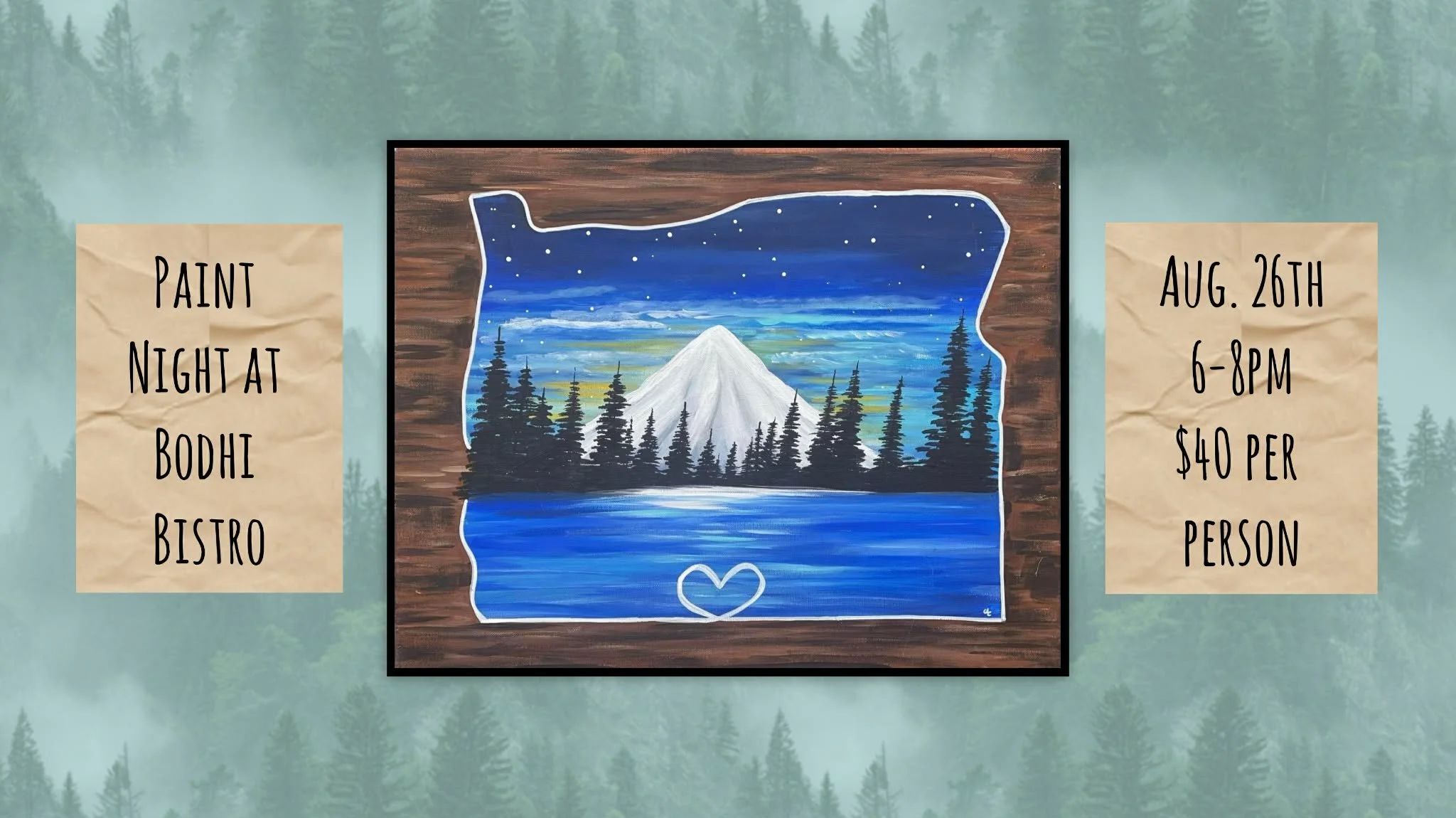Oregon Paint Night at Bodhi Bistro in Corvallis