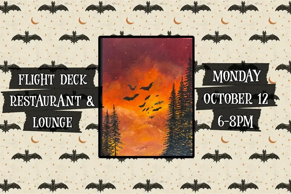 Paint &amp; Sip at Flight Deck Restaurant &amp; Lounge