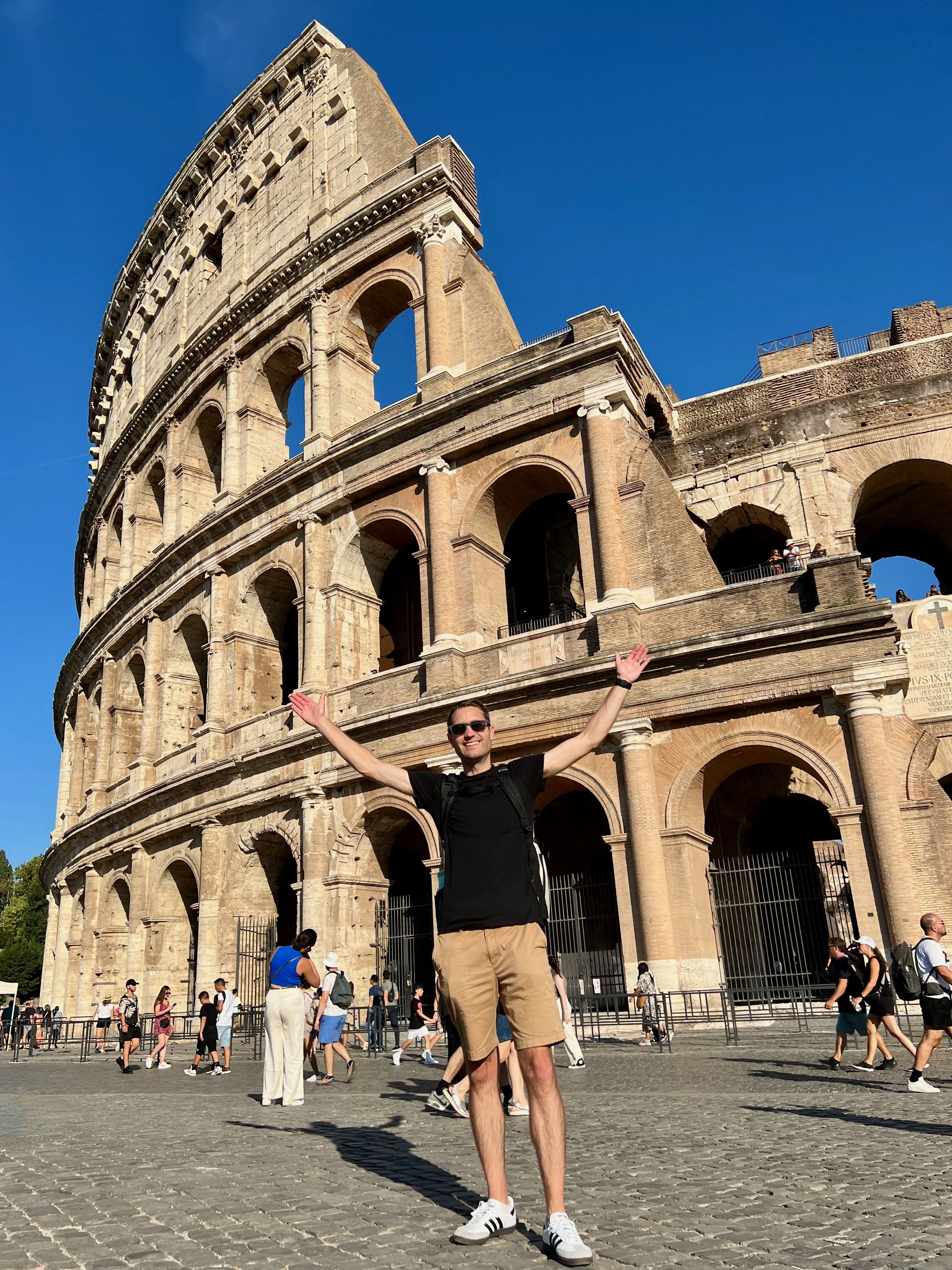in front of the colosseum