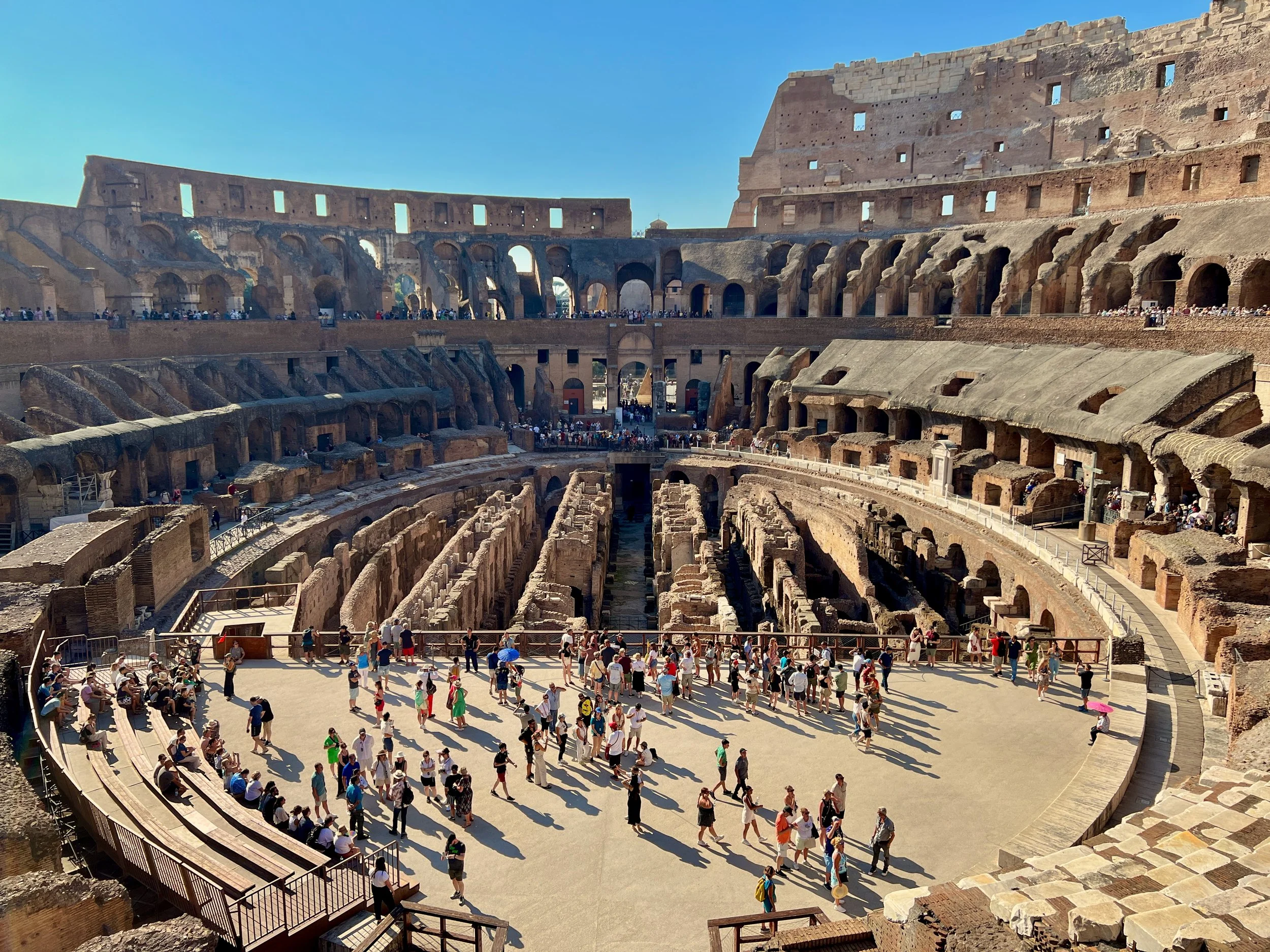 inside the colosseum ruins
