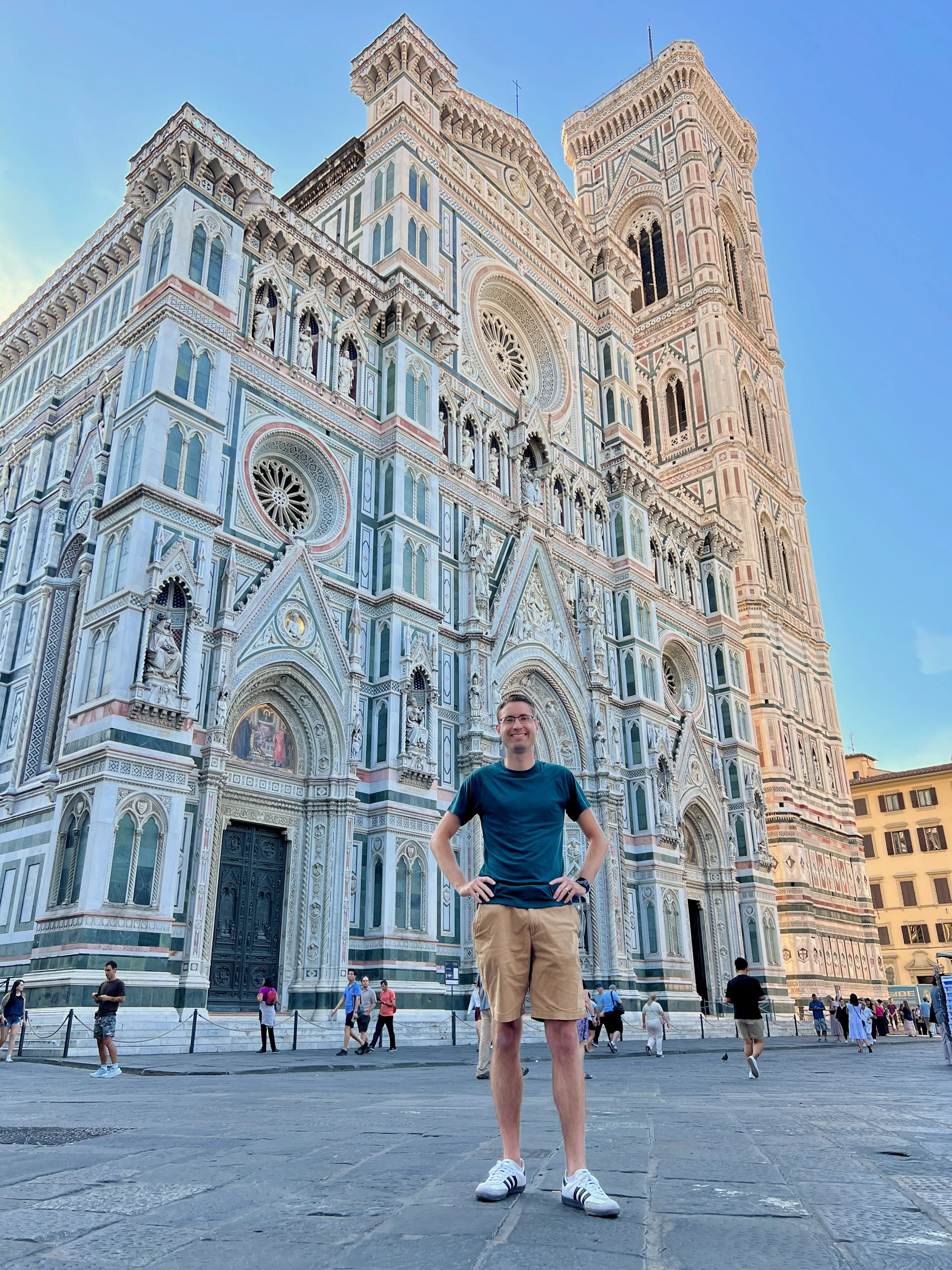 Jeremy in front of the Duomo