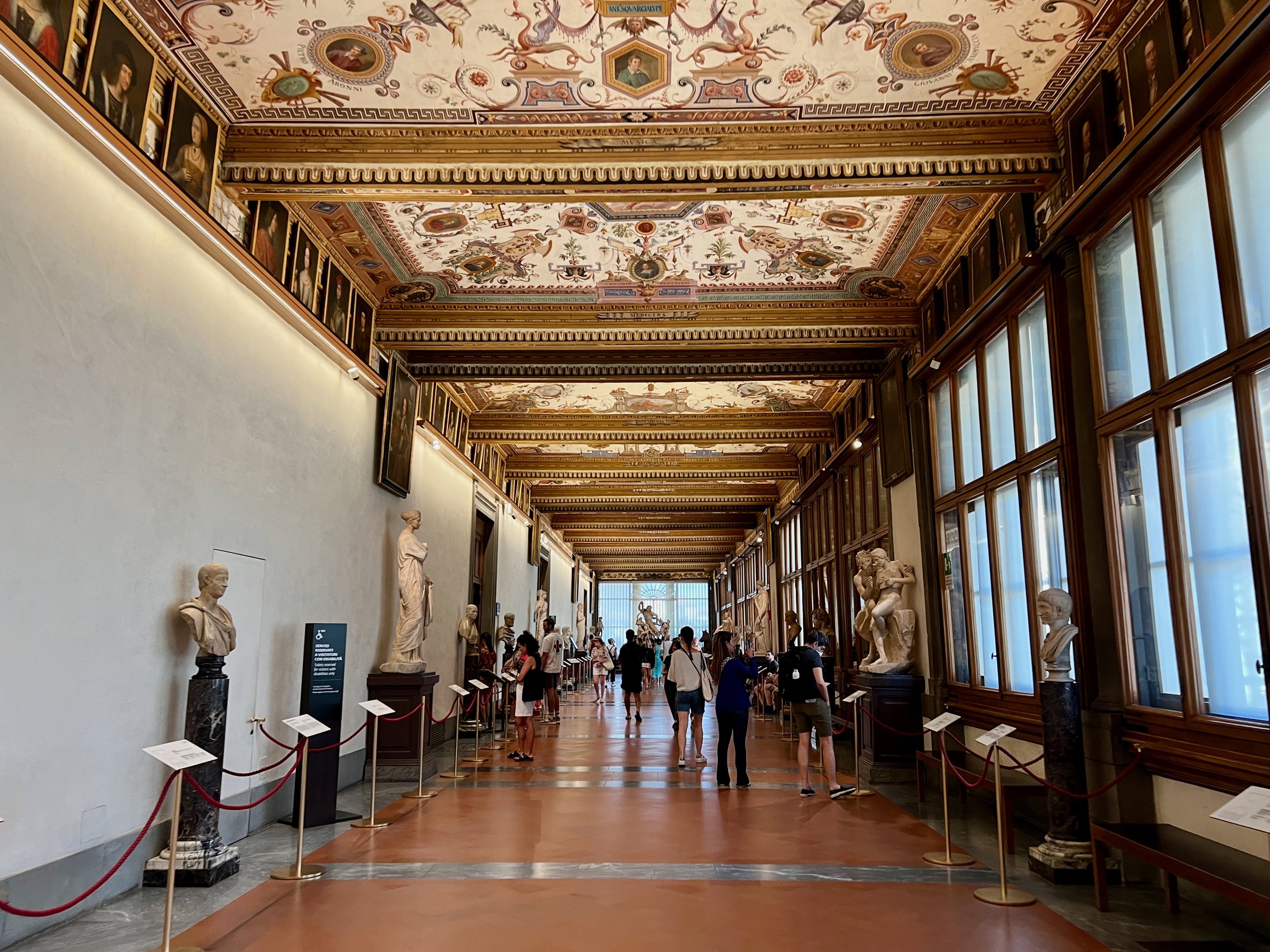 The old halls of the Uffizi