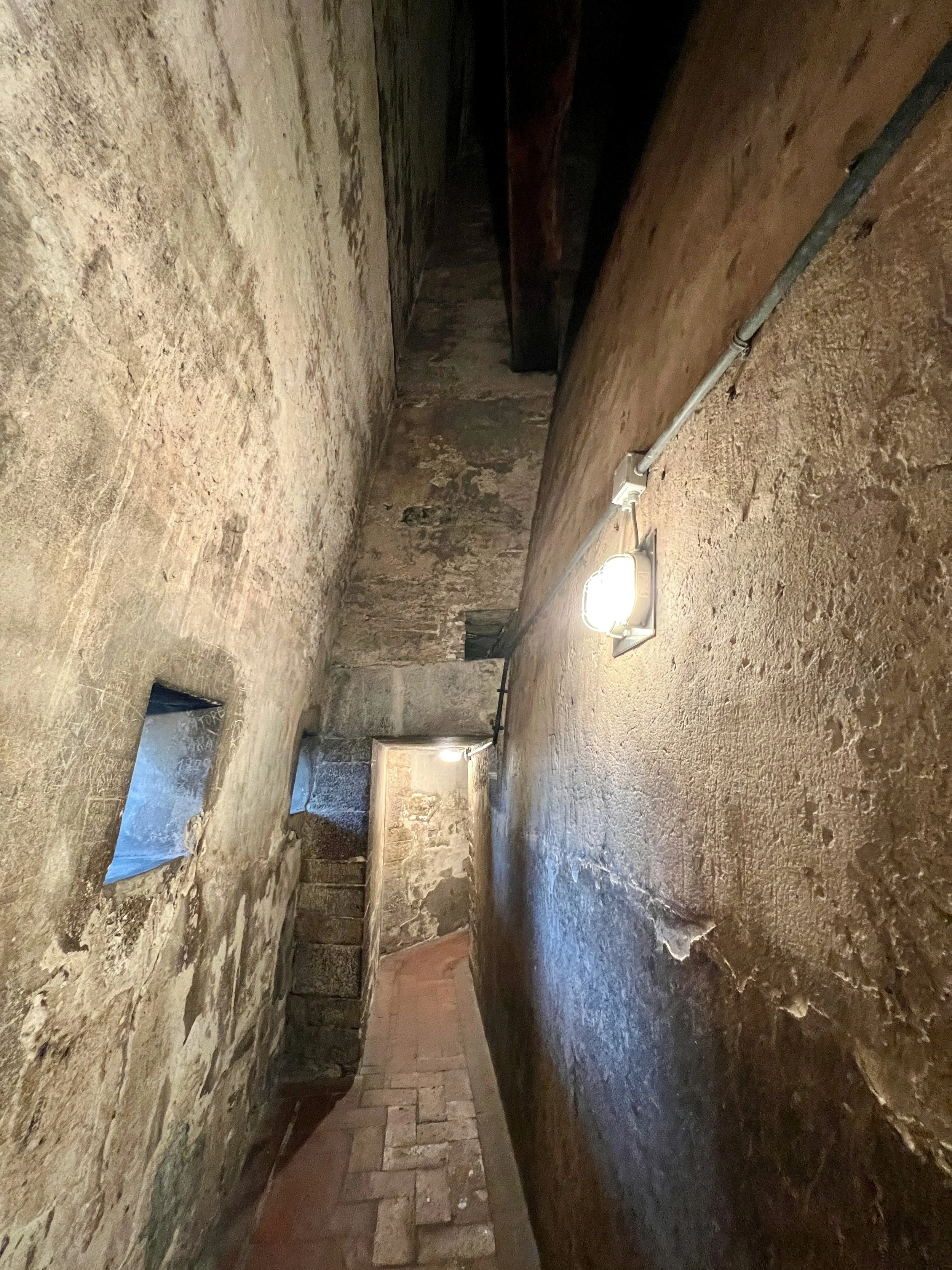 Walking between the inner dome and outer dome of the Duomo
