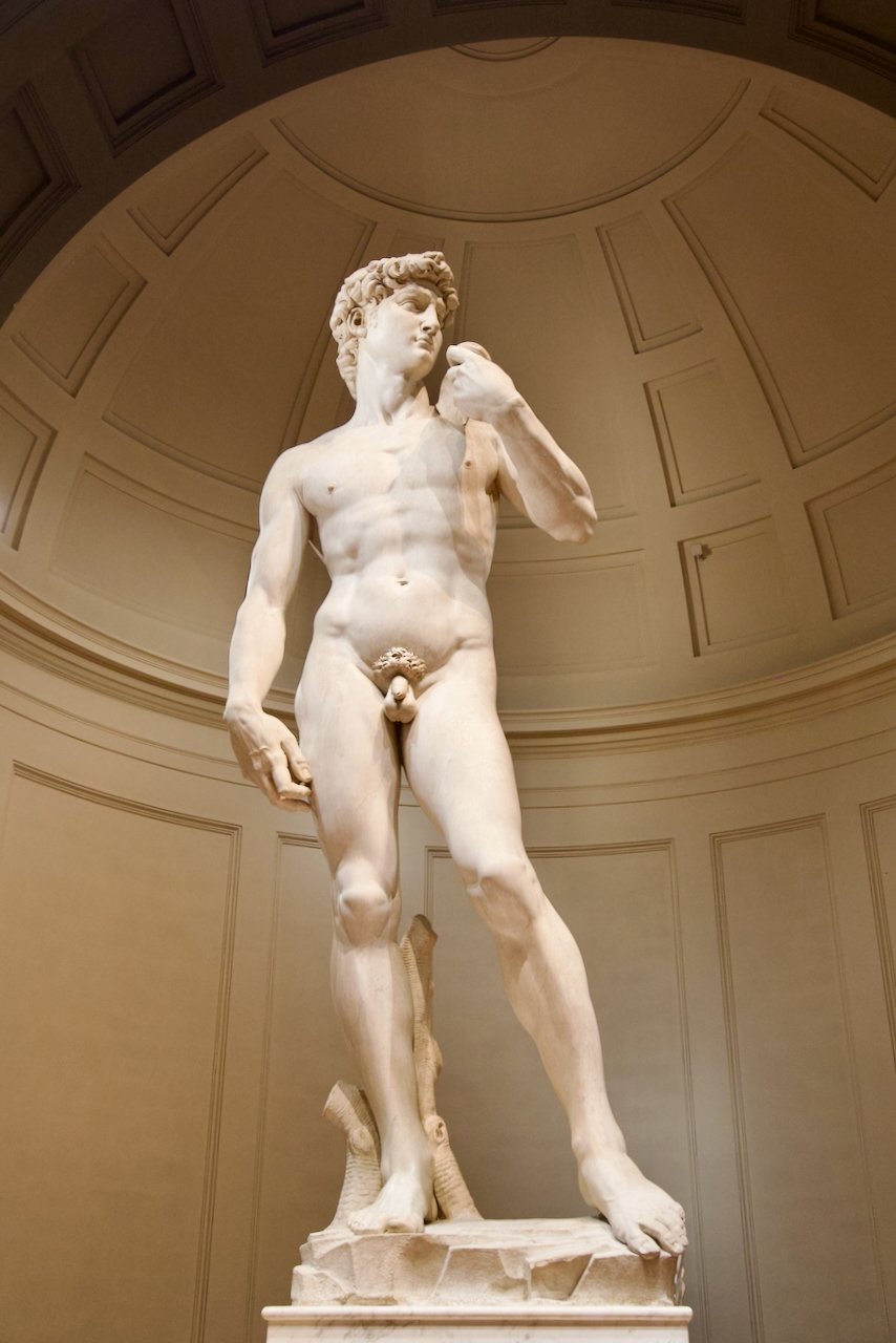 Statue of David from the front