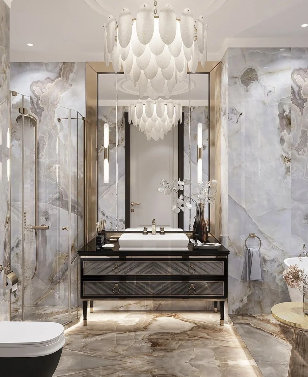 Luxury Powder Room Layout