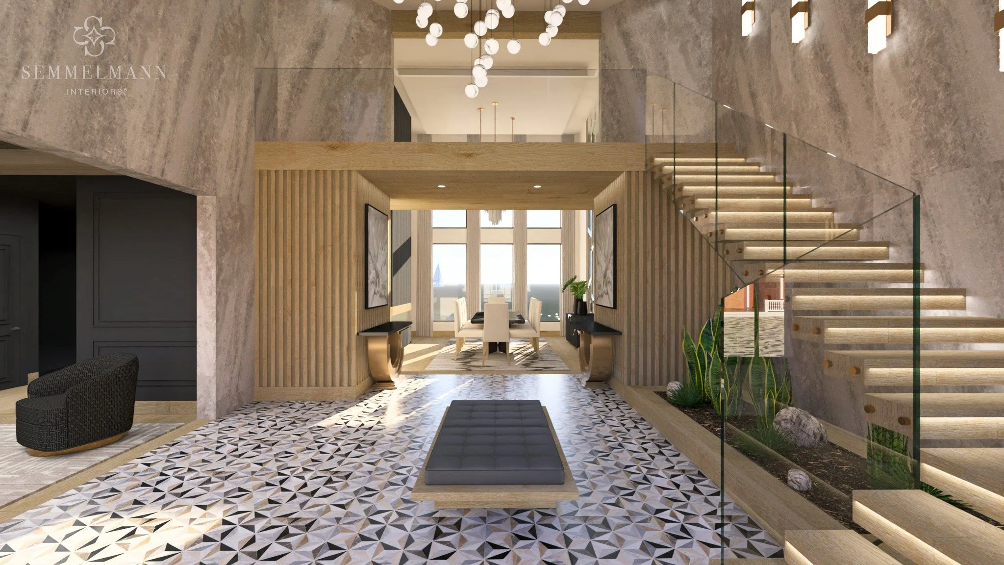 This home doesn't believe in playing it safe.

From the floating staircase and statement stone to sculptural lighting and a kitchen designed for gathering, every space was created to have its own moment.

Bold, intentional, and anything but expected.