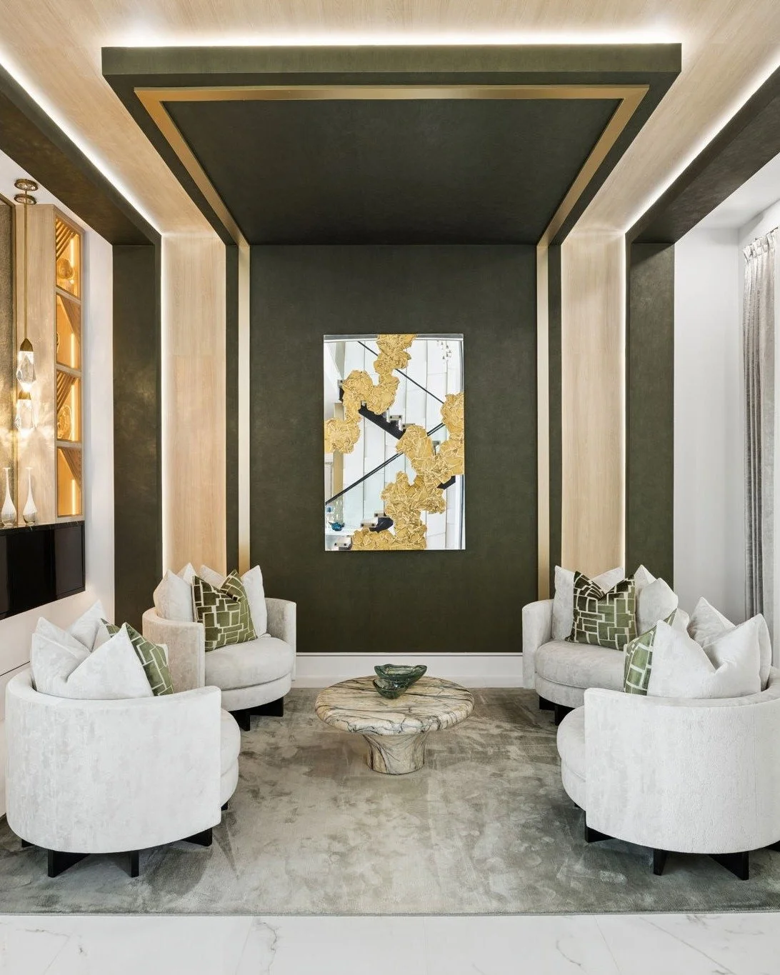 The fifth wall deserves just as much attention.

We&rsquo;re seeing more homeowners take their ceilings beyond standard drywall with layered millwork, integrated lighting, contrasting finishes and architectural details that completely change the way 